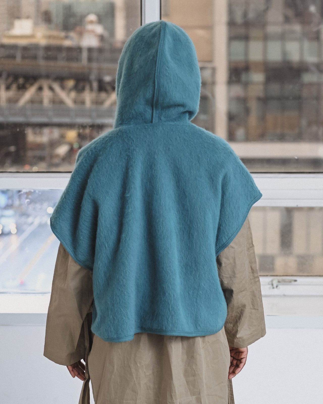 Fortu Hooded Vest - Brushed Wool - Opale Green