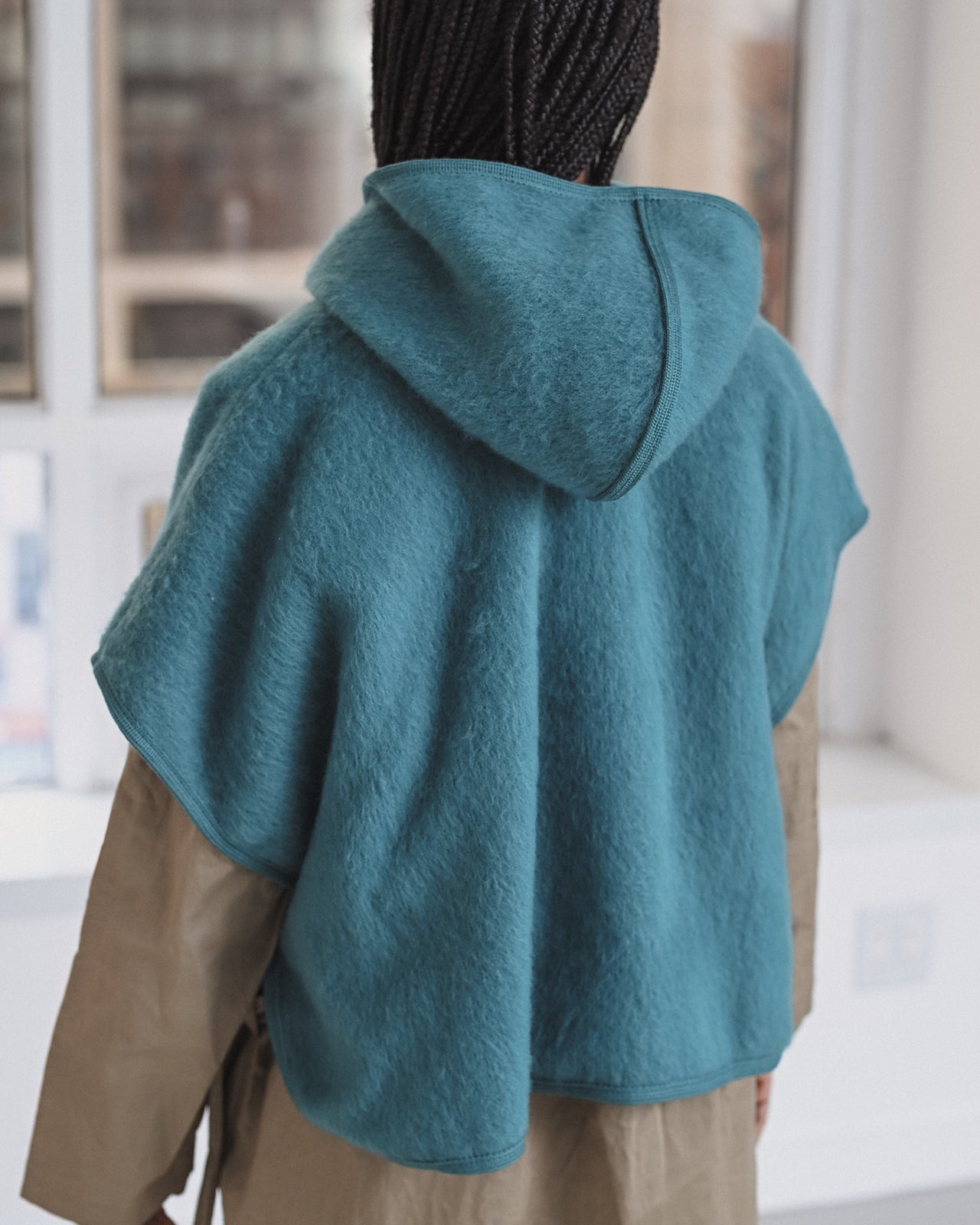 Fortu Hooded Vest - Brushed Wool - Opale Green
