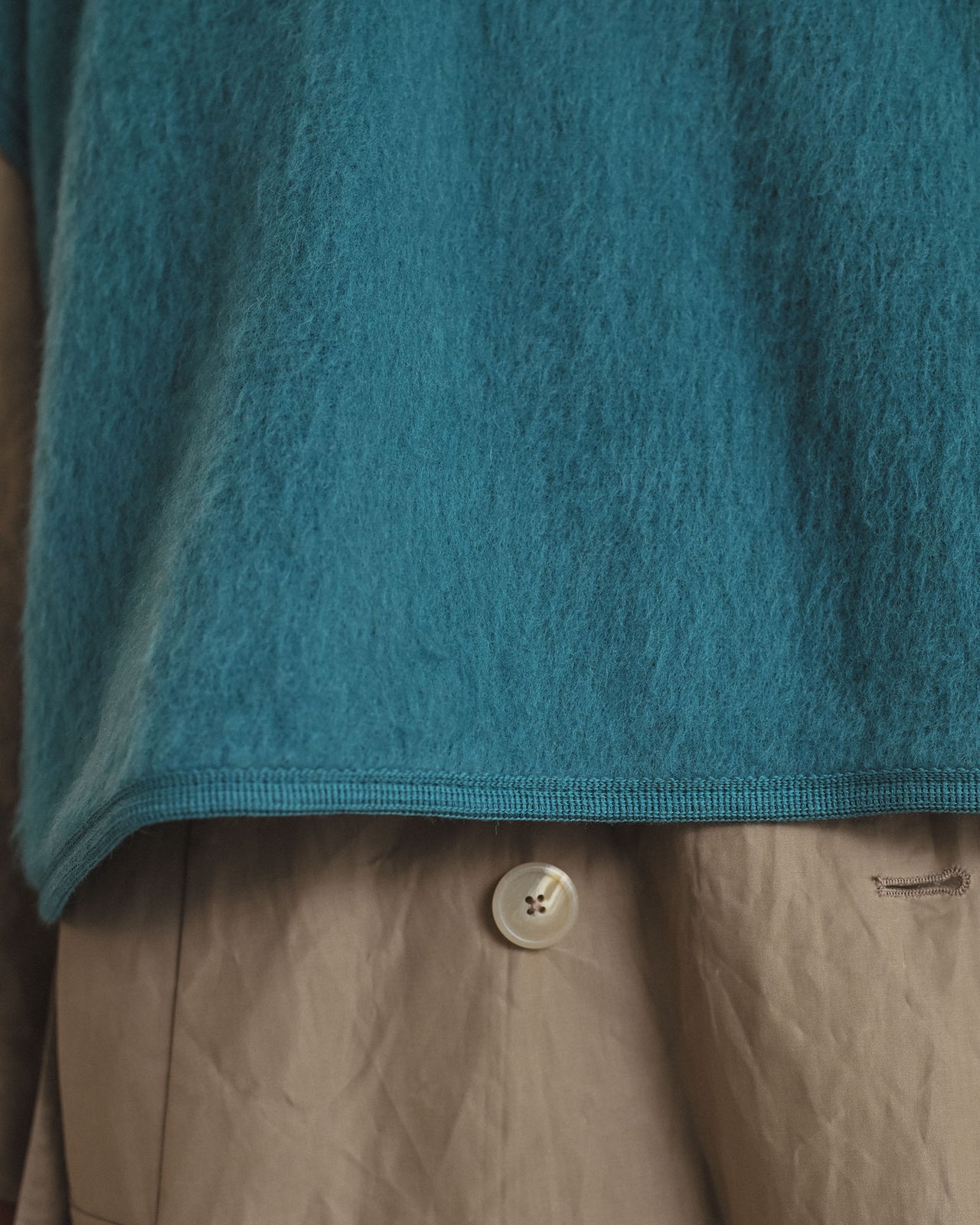 Fortu Hooded Vest - Brushed Wool - Opale Green