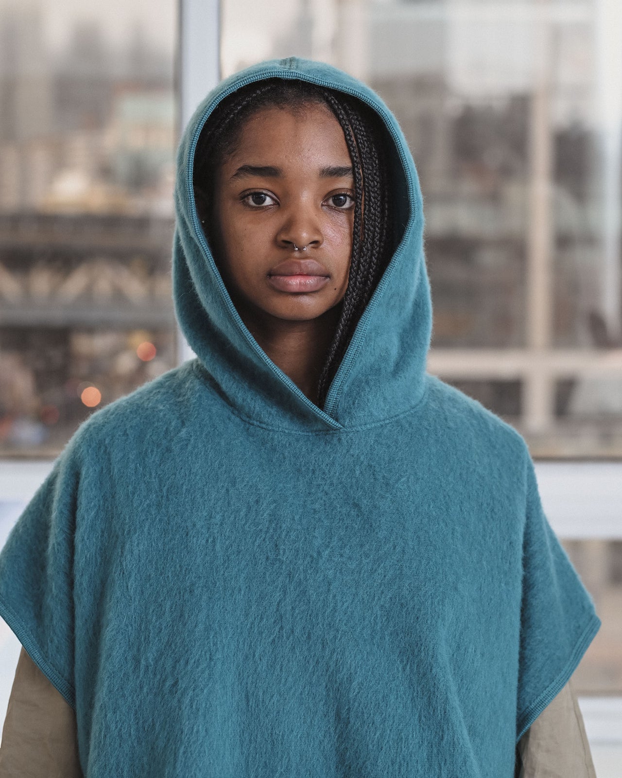 Fortu Hooded Vest - Brushed Wool - Opale Green