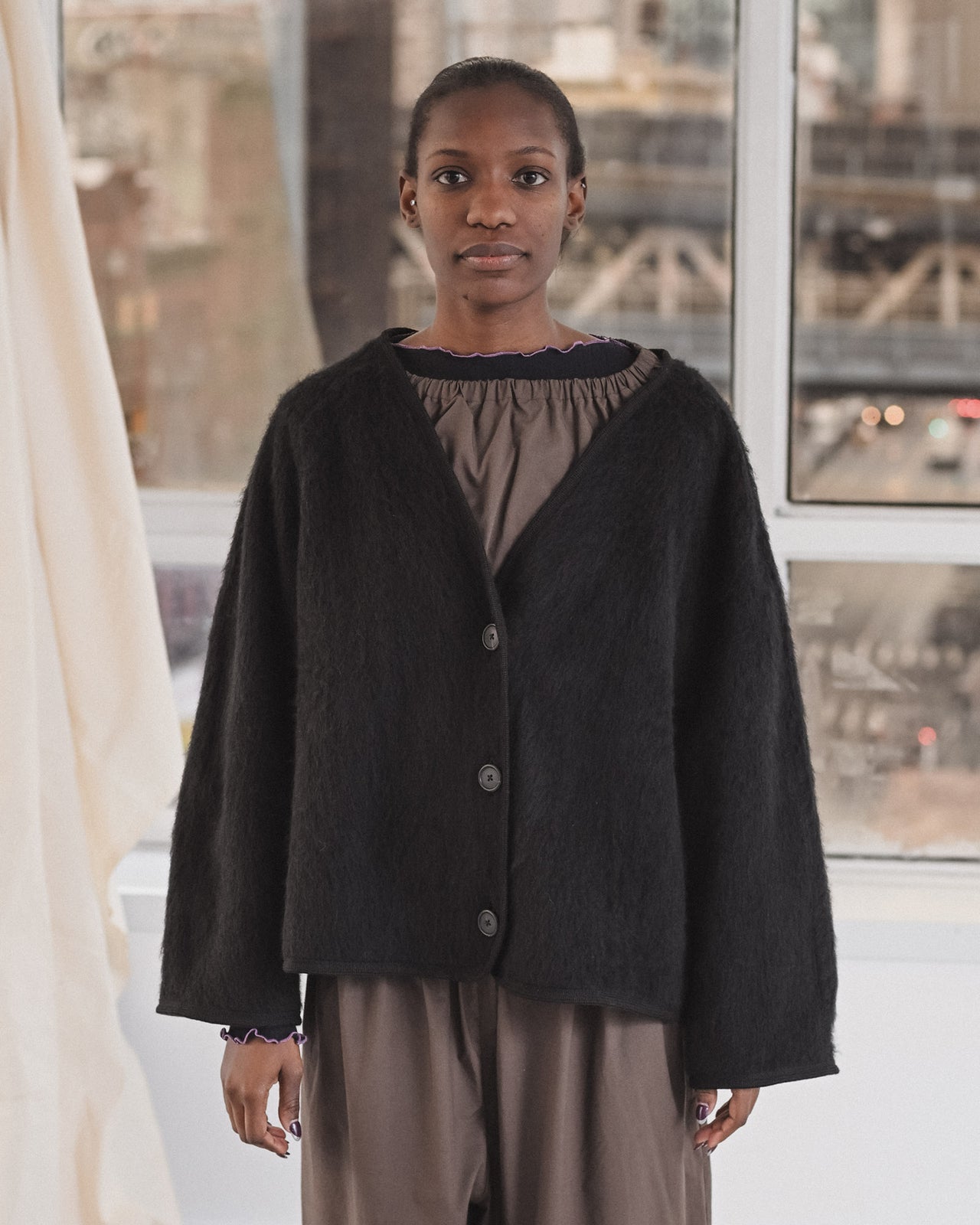 Fortu Jacket - Brushed Wool - Black