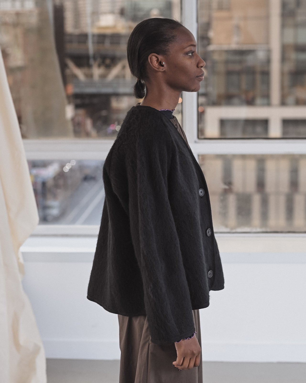 Fortu Jacket - Brushed Wool - Black