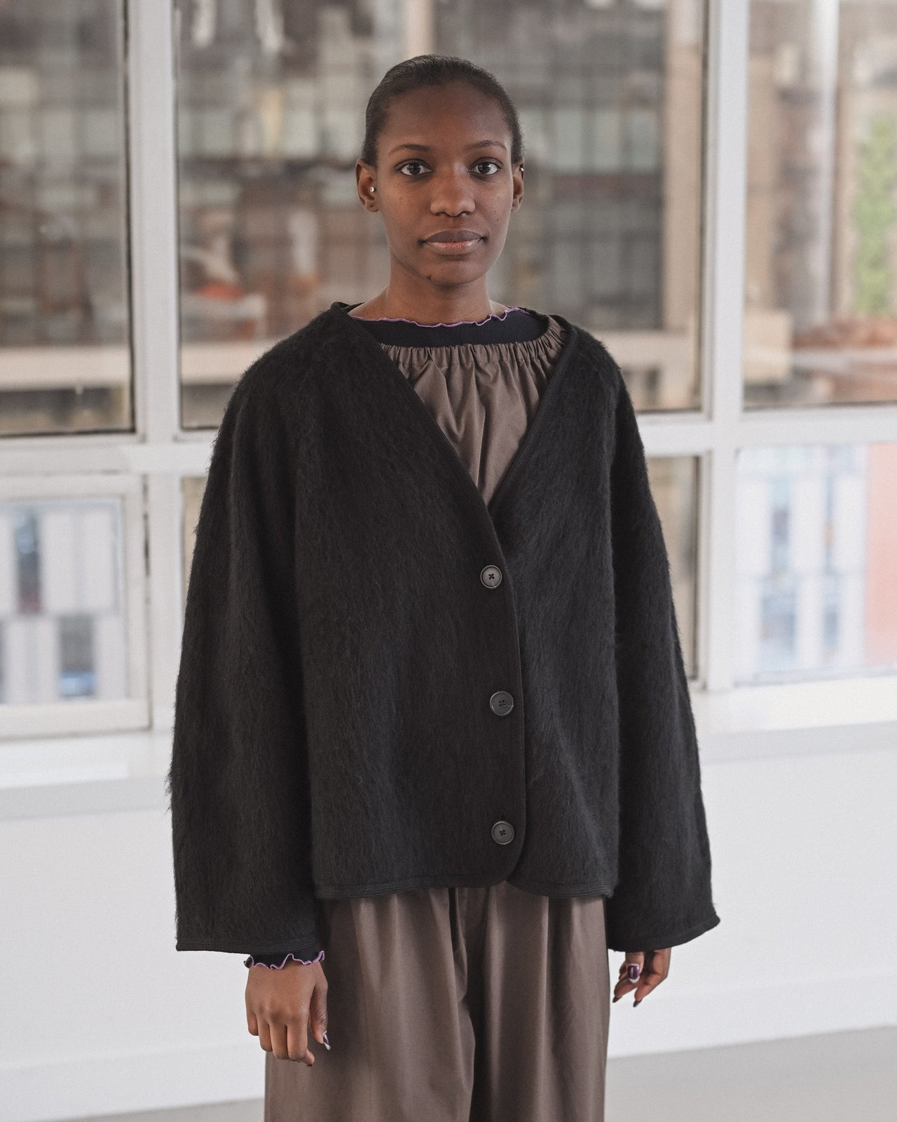 Fortu Jacket - Brushed Wool - Black