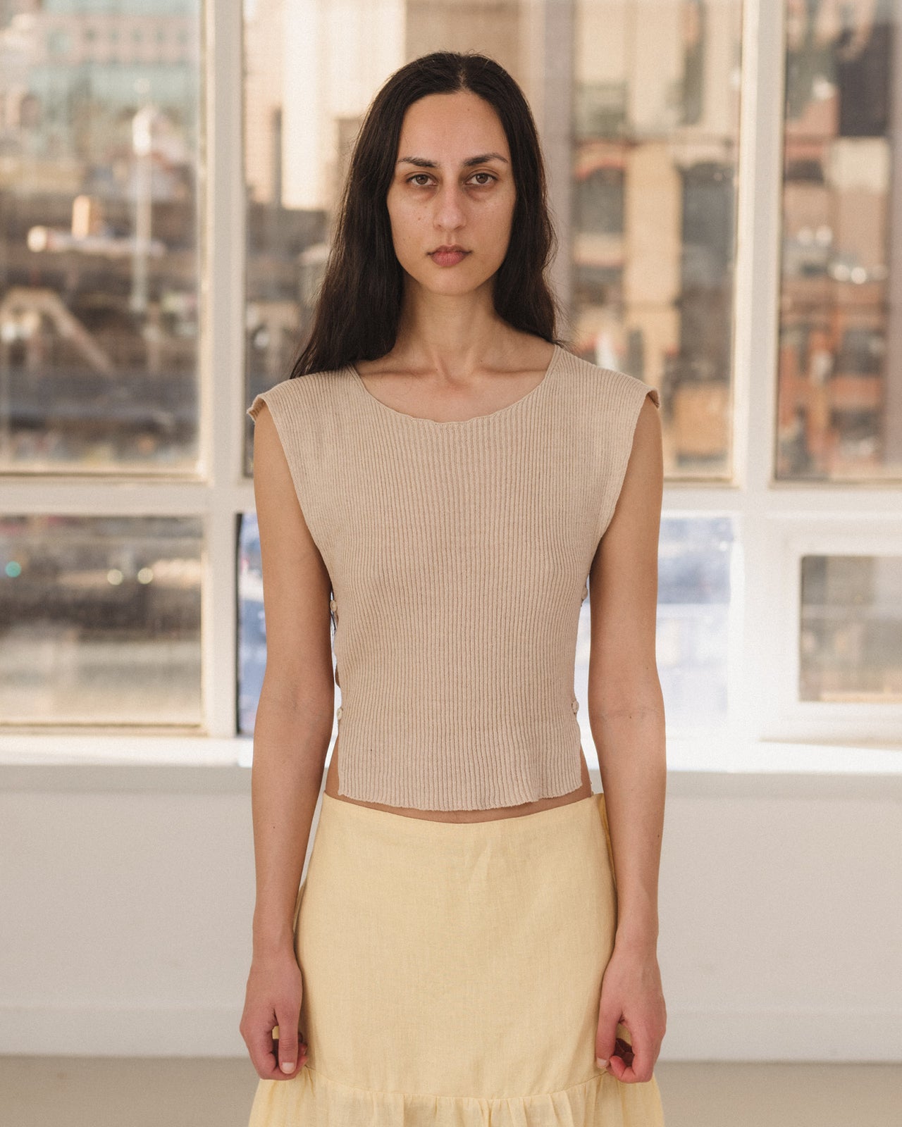 Franca Top - Linen - Lata Beige