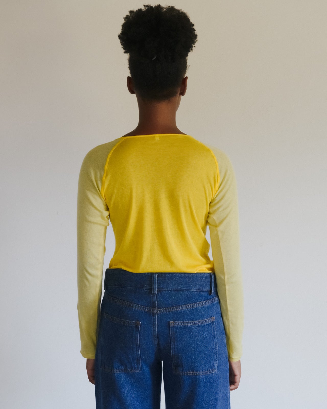 Gene Long Sleeve Tee - Organic Cotton - Yellow / One Yellow