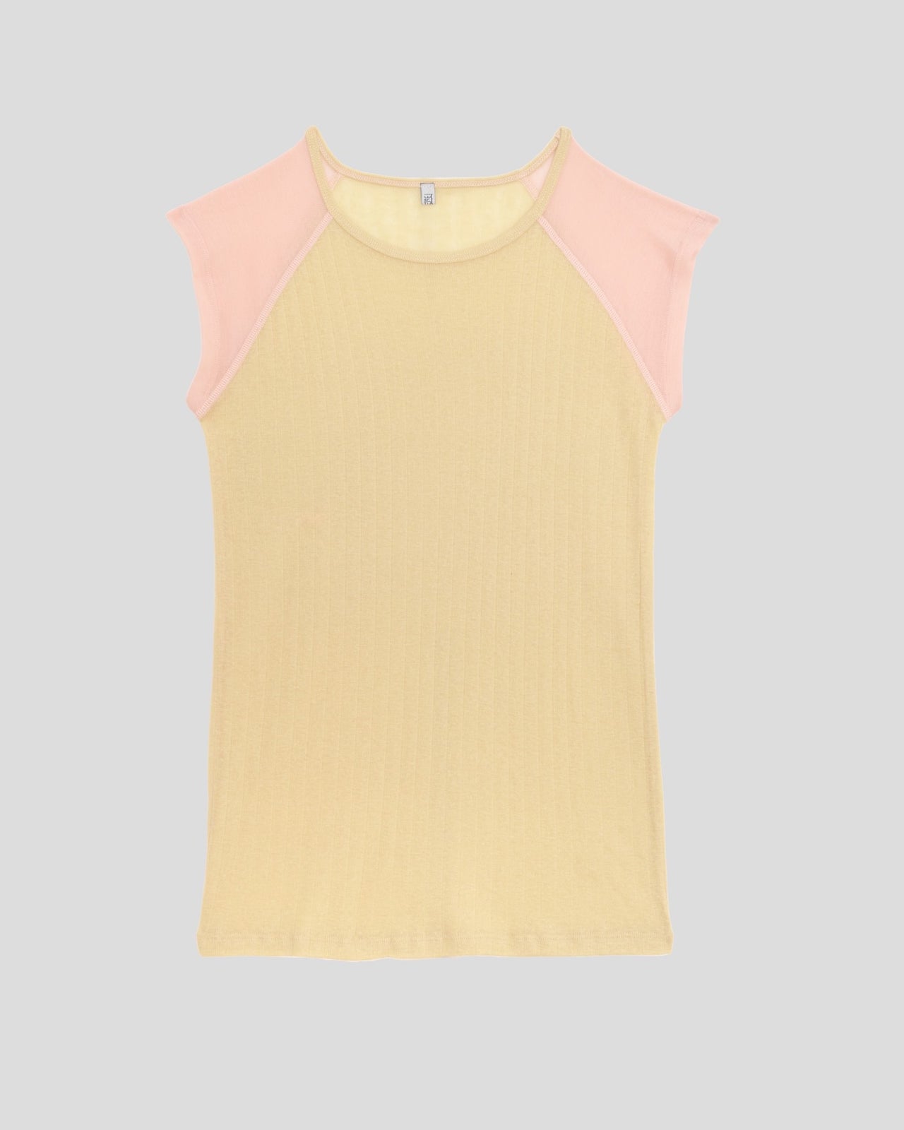 Gene Tank - Lyocell Wool Rib - Hen Yellow / Buio Pink