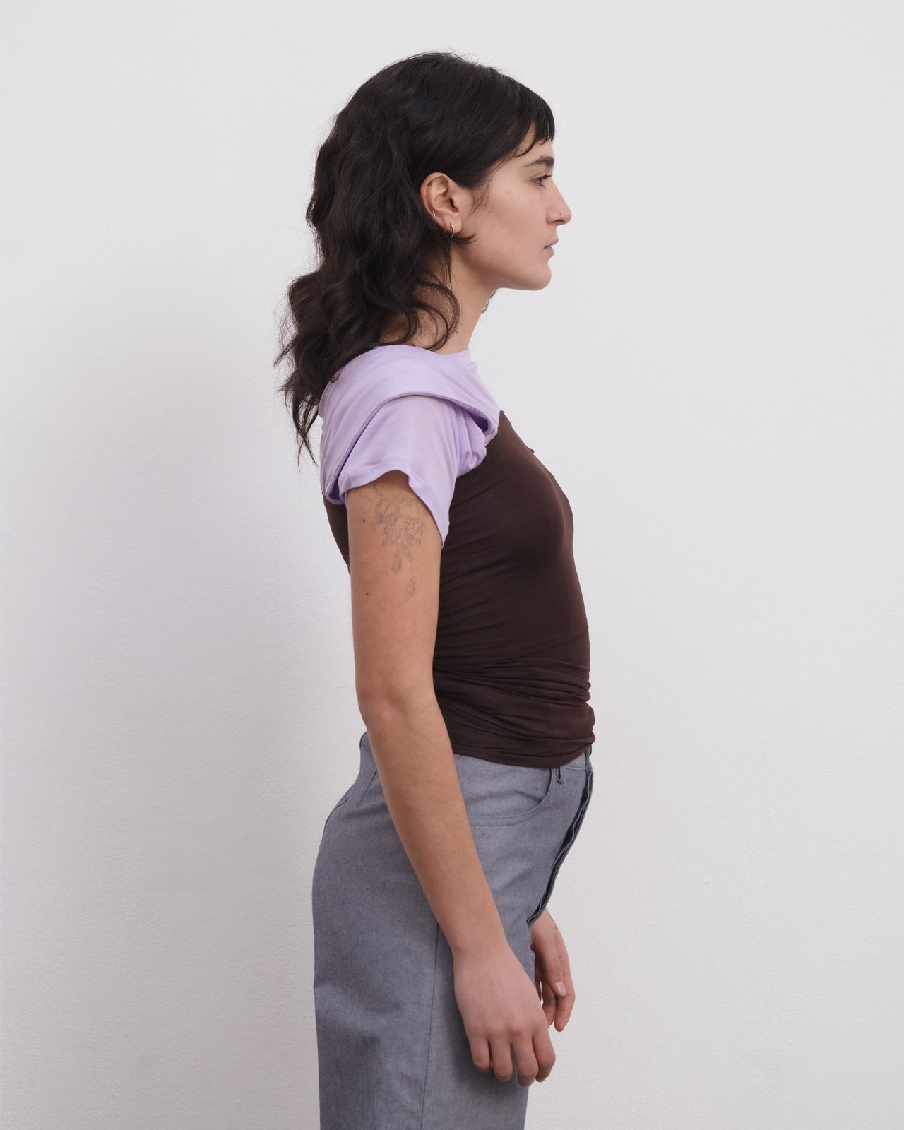 Geo Tank - Bamboo Lyocell - Tactile / One Purple