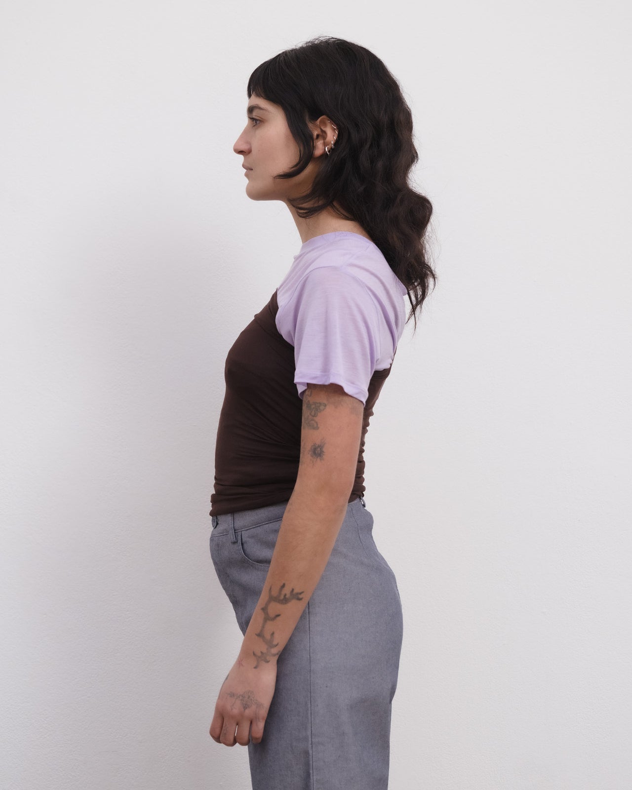 Geo Tank - Bamboo Lyocell - Tactile / One Purple