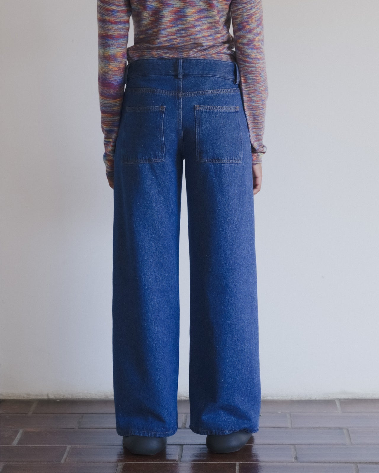 Grass Pants - Silk Cotton Denim - Indigo Blue Wash