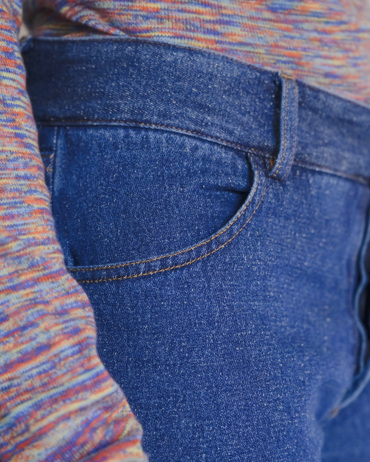 Grass Pants - Silk Cotton Denim - Indigo Blue Wash