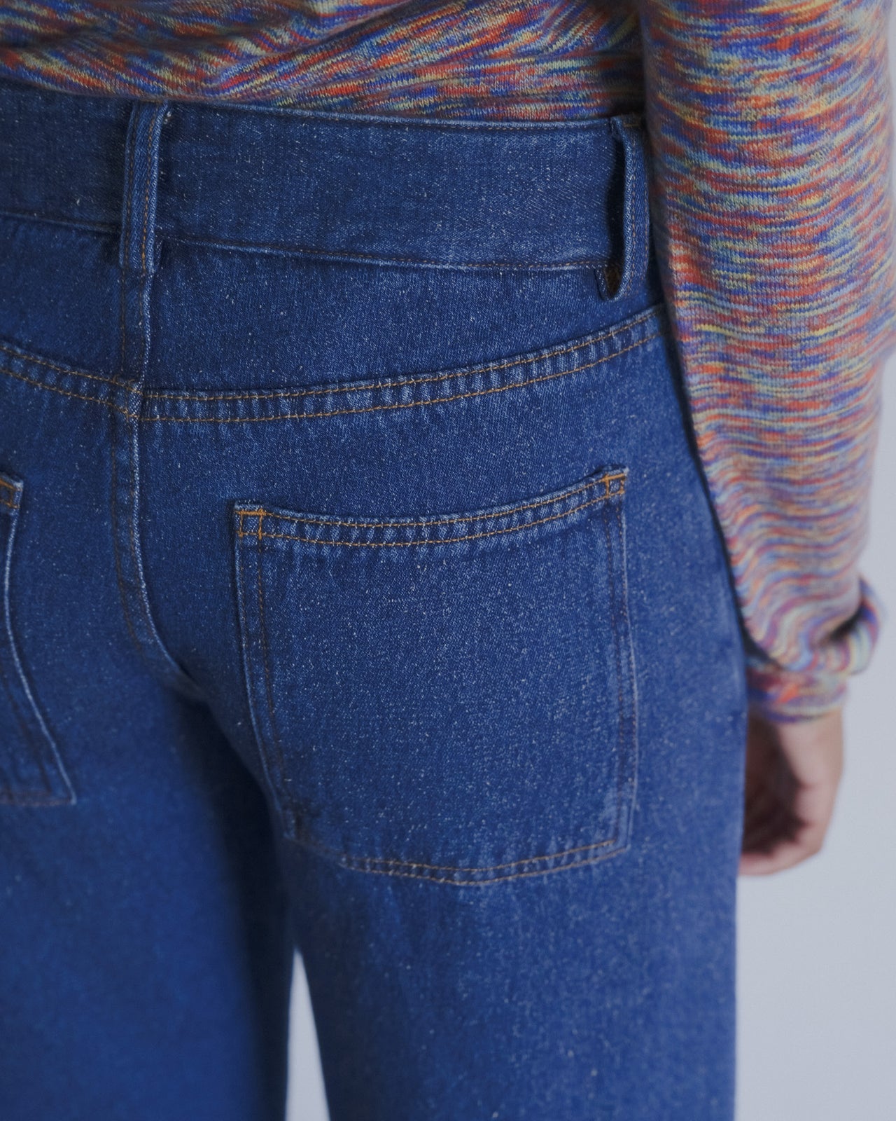 Grass Pants - Silk Cotton Denim - Indigo Blue Wash