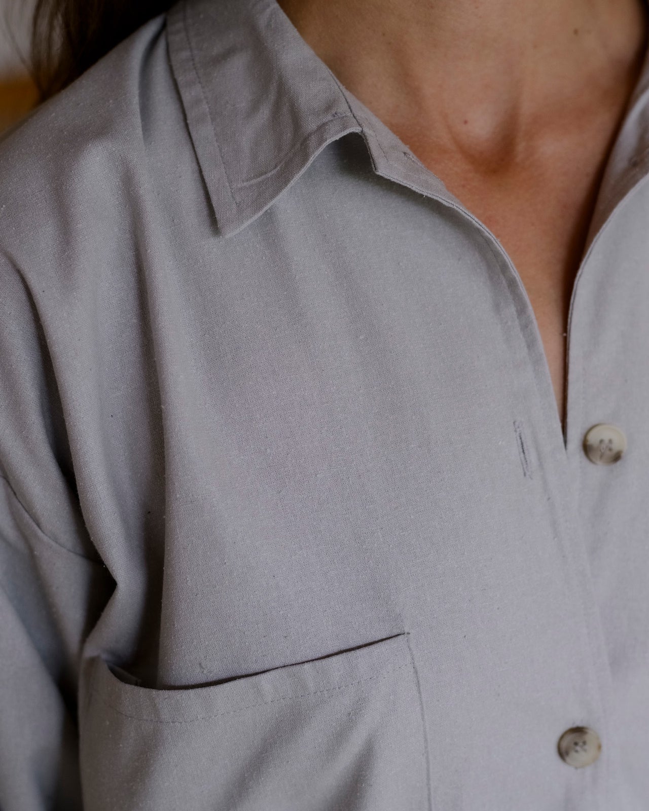 Gren Overshirt - Wild Silk - Prun Grey