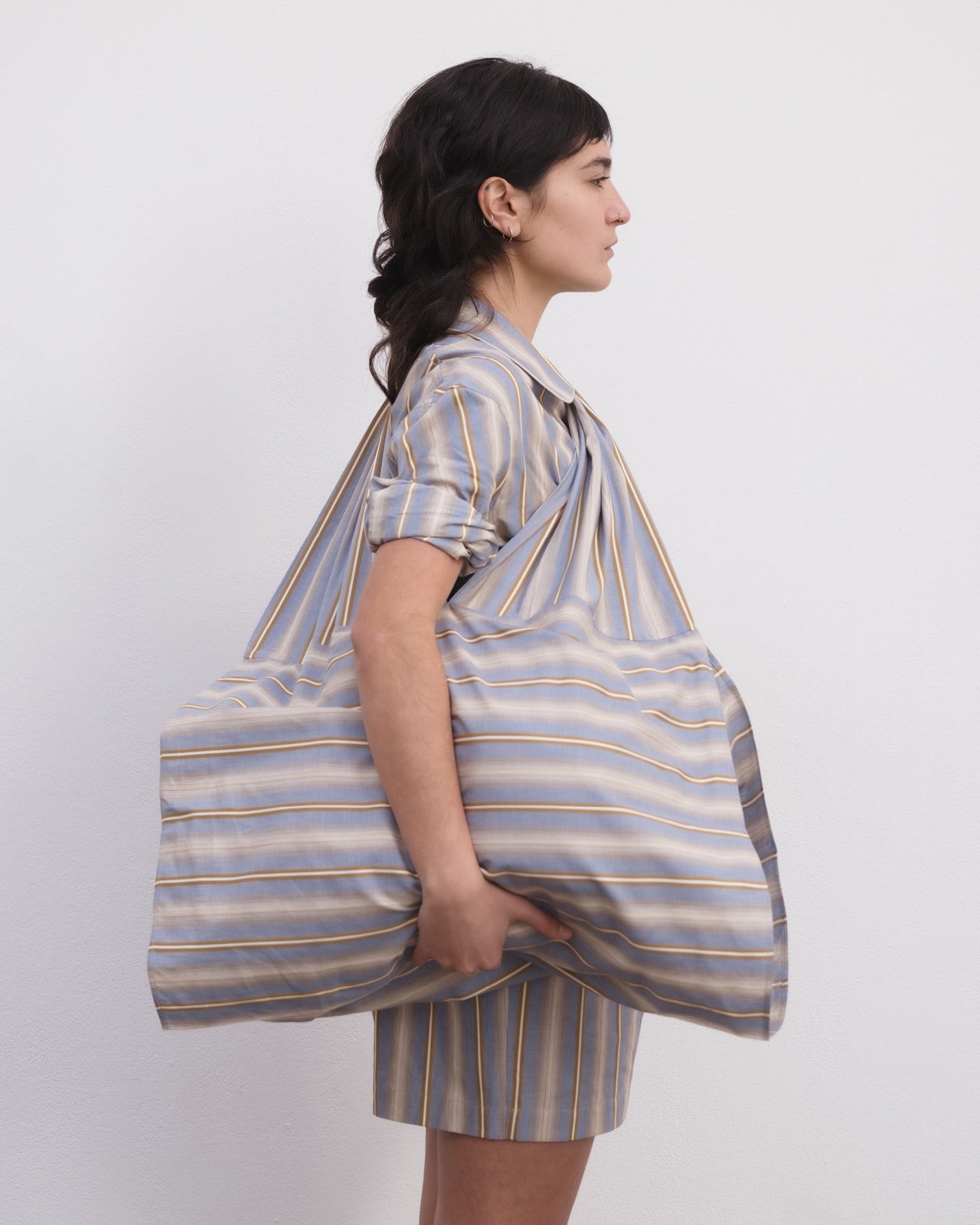 Hale Bag - Organic Cotton Poplin - Grid Stripe