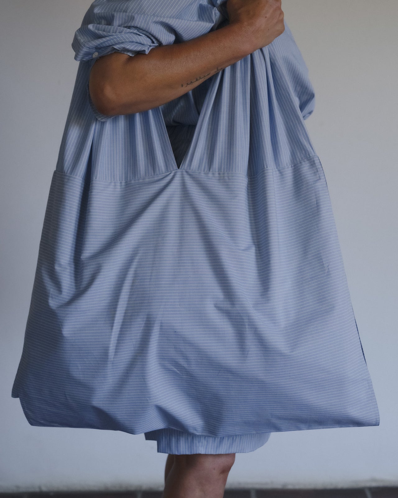 Hale Bag - Organic Cotton Poplin - Blue Stripe