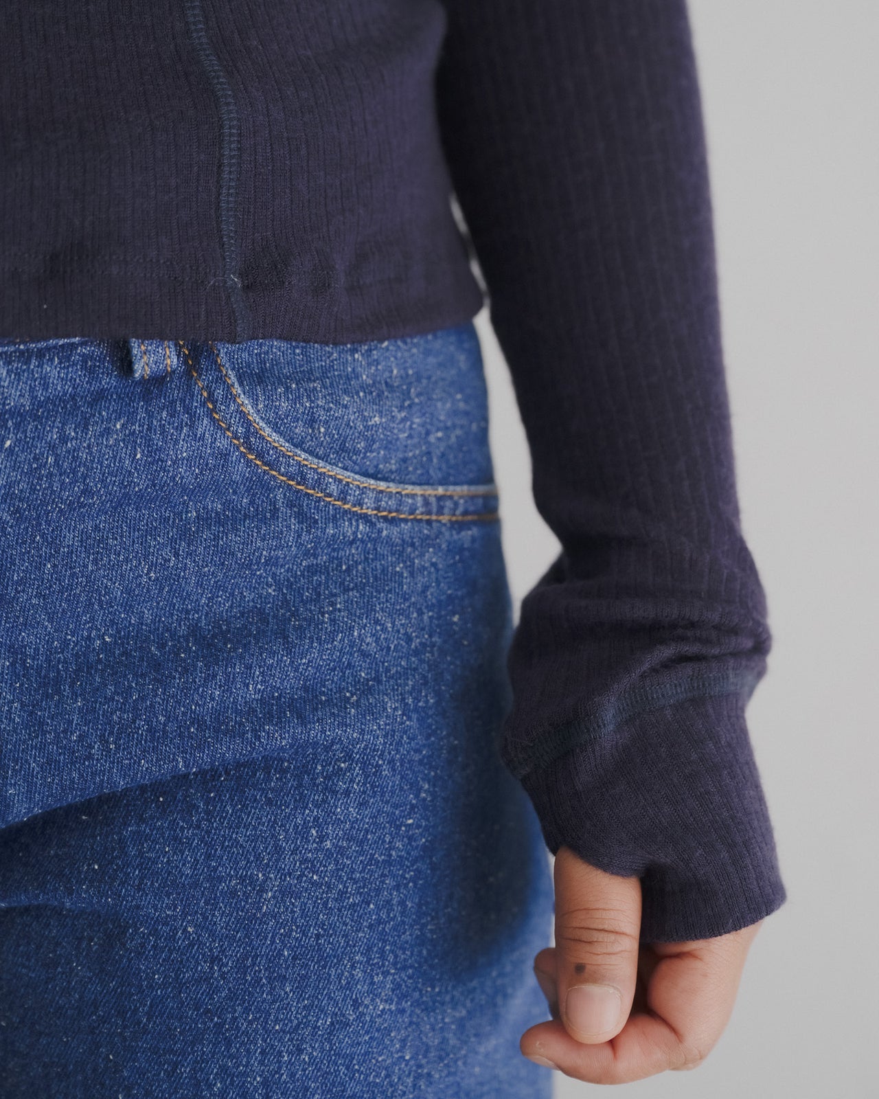 Hanifa Hoodie - Fine Wool Rib - Murano Navy