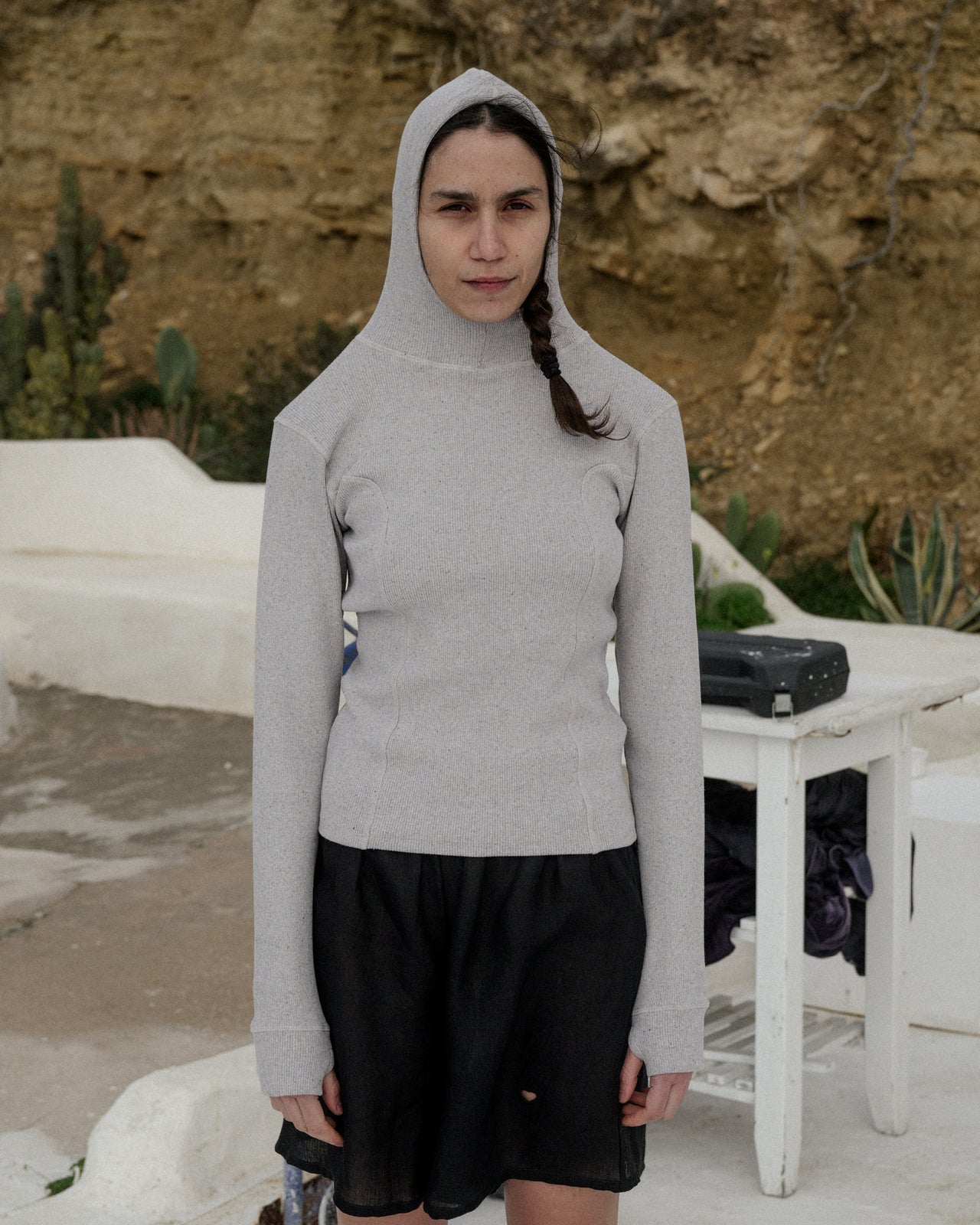 Hanifa Hoodie - Recycled Cotton - Grey Melange