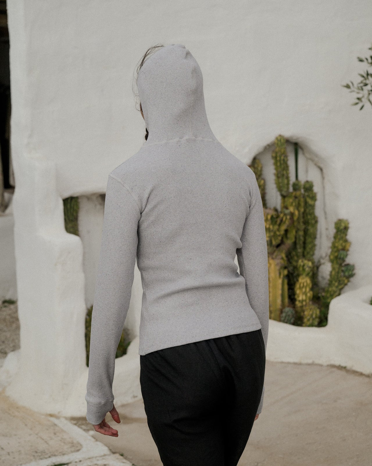Hanifa Hoodie - Recycled Cotton - Grey Melange