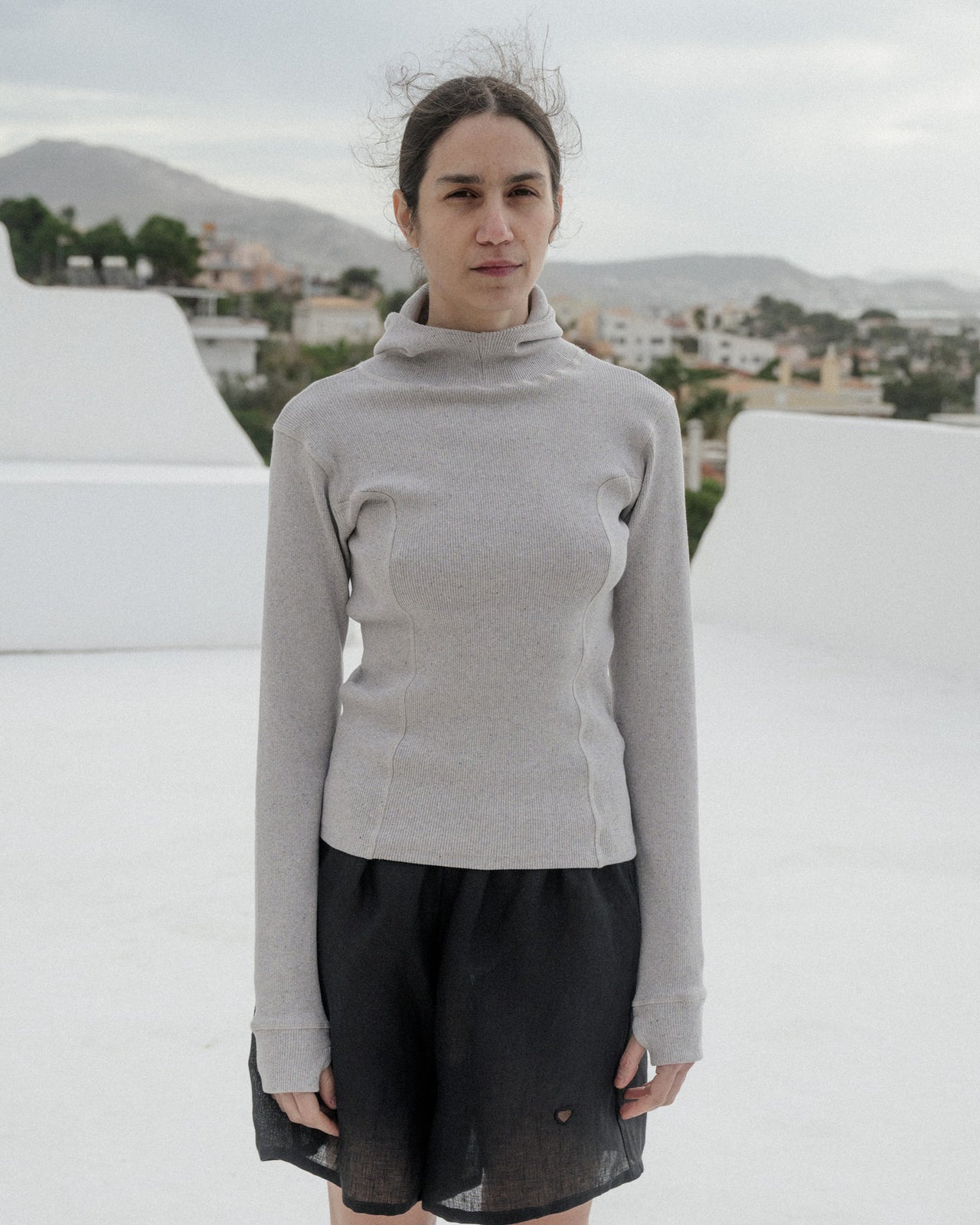 Hanifa Hoodie - Recycled Cotton - Grey Melange