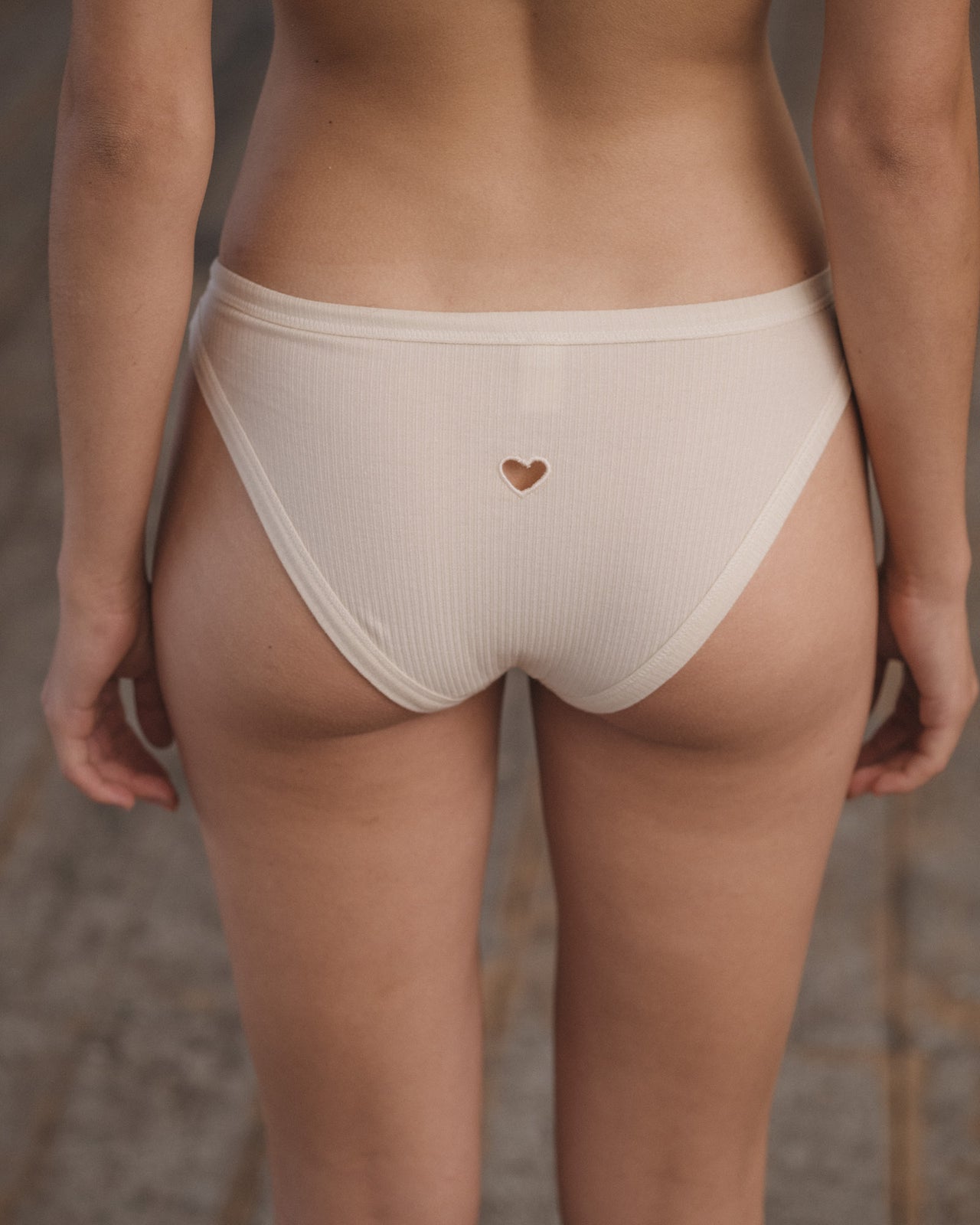 Heart Bell Pants - Organic Cotton Rib - Undyed