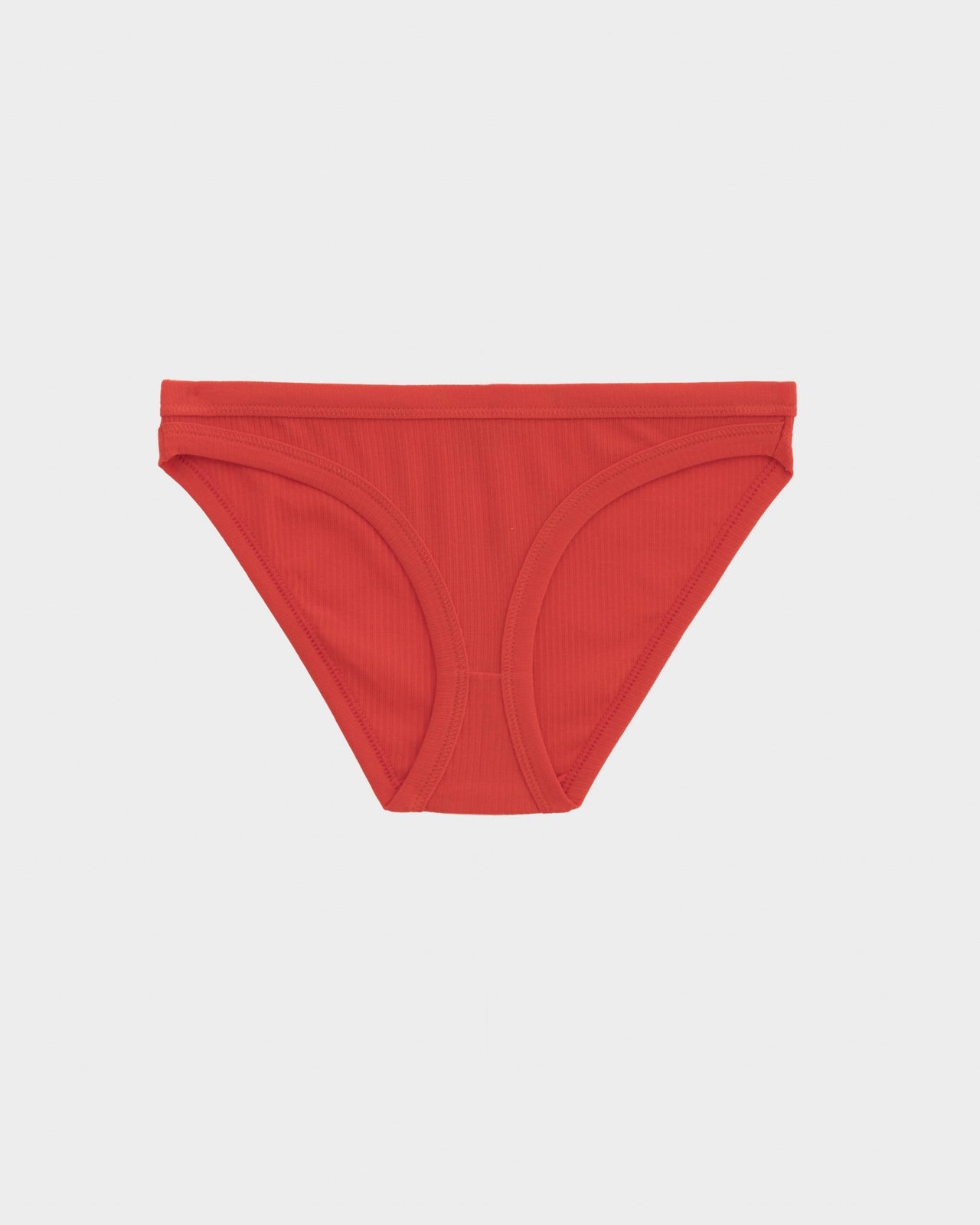 Heart Bell Pants - Organic Cotton Rib - My Red