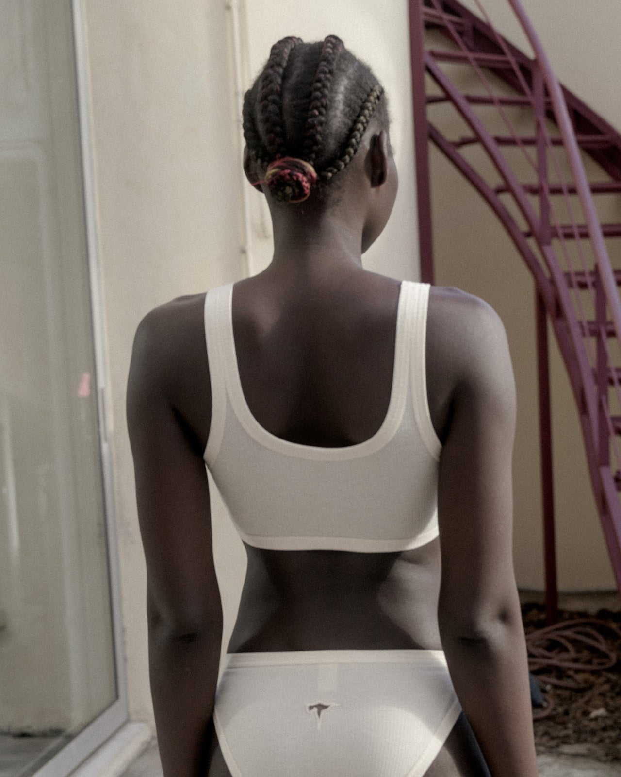 Heart Bra - Organic Cotton Rib - Undyed