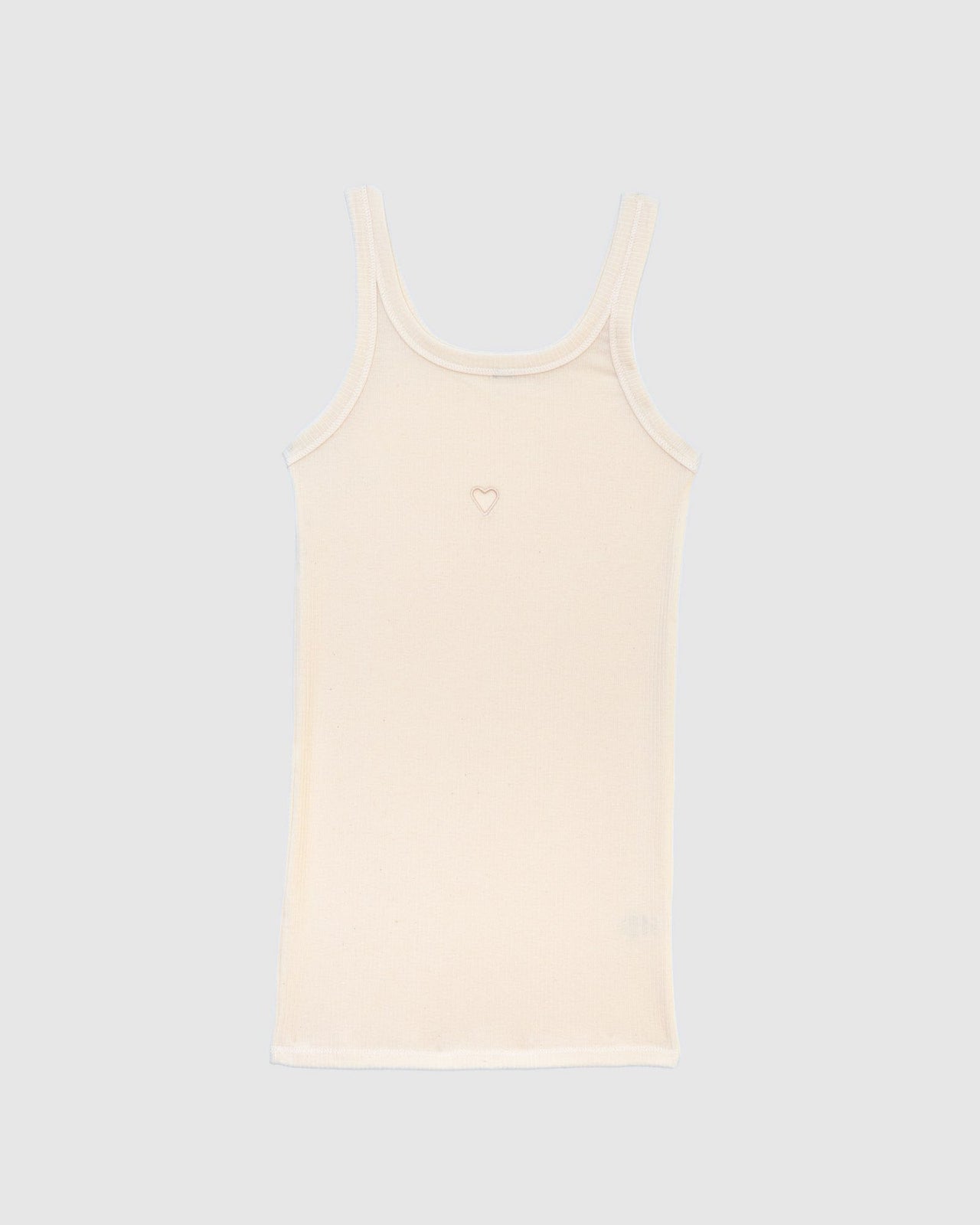 Heart Tank - Organic Cotton Rib - Undyed