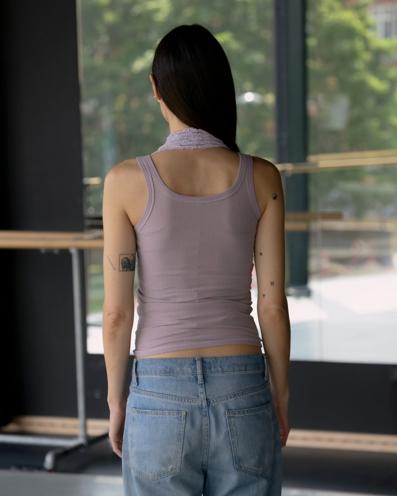 Heart Tank - Organic Cotton Rib - Verbe Purple