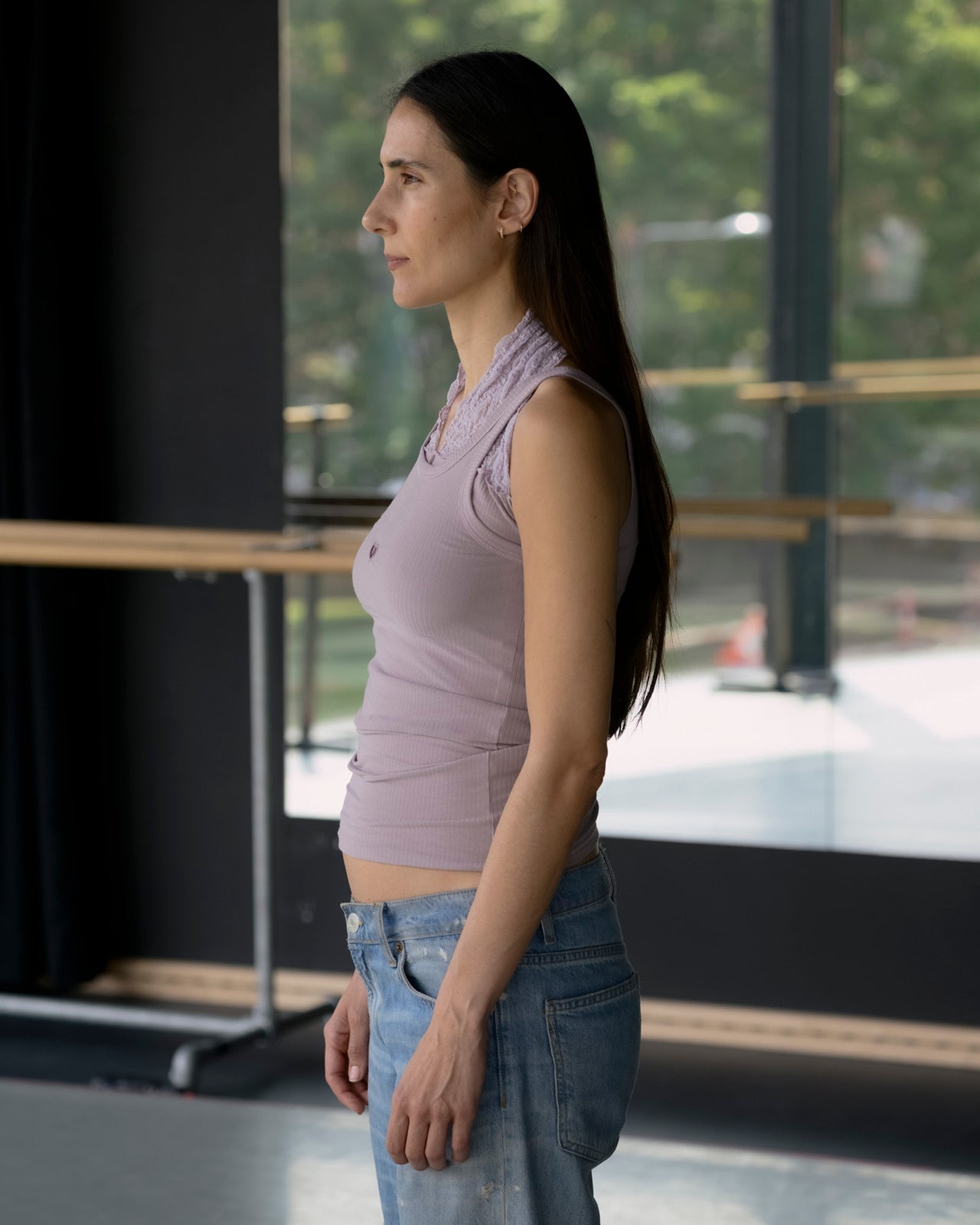 Heart Tank - Organic Cotton Rib - Verbe Purple