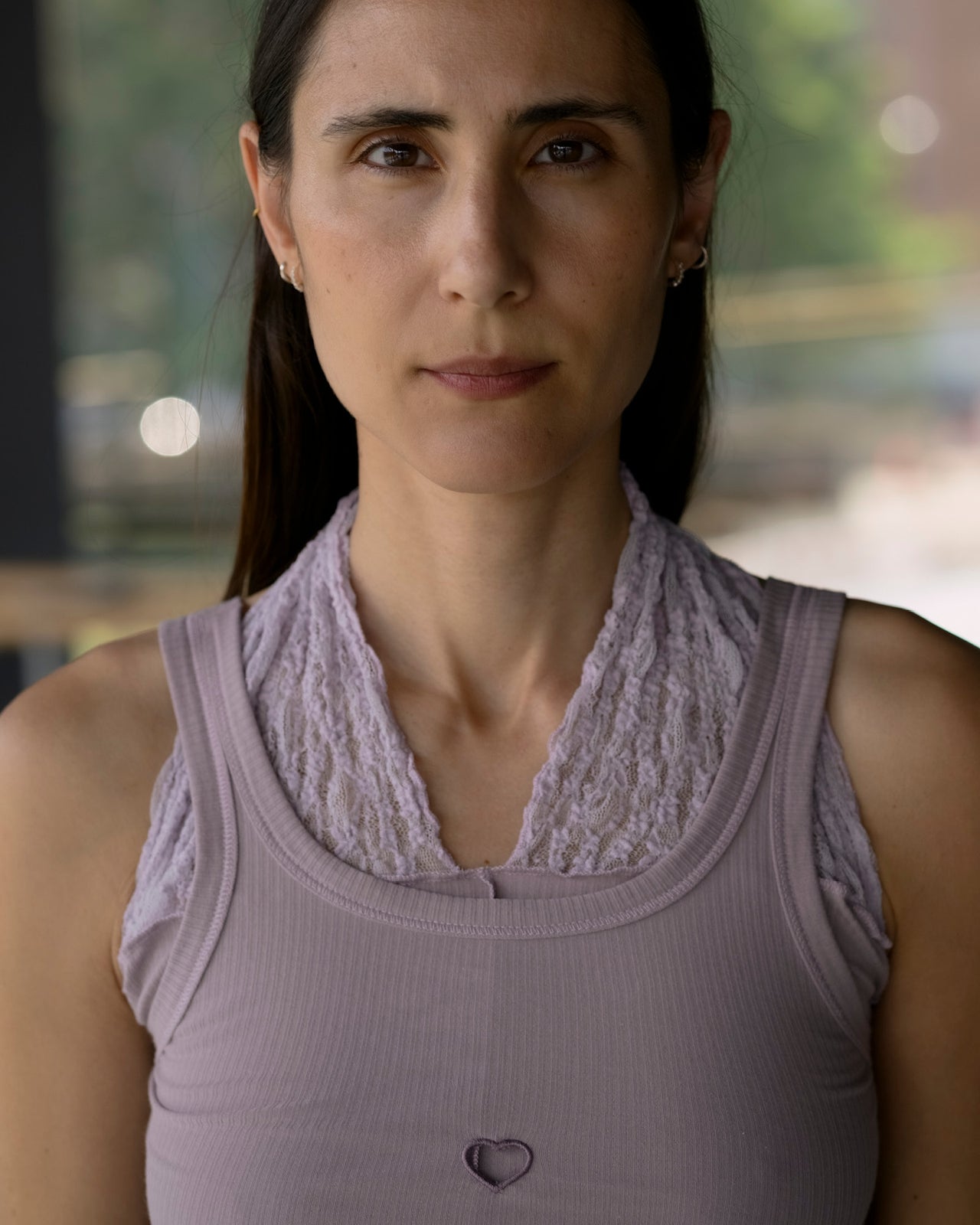 Heart Tank - Organic Cotton Rib - Verbe Purple