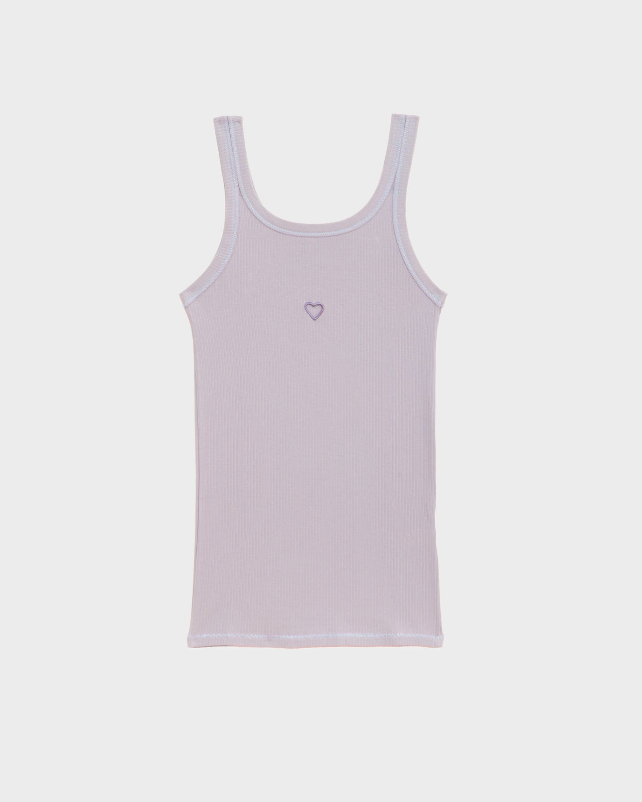 Heart Tank - Organic Cotton Rib - Verbe Purple