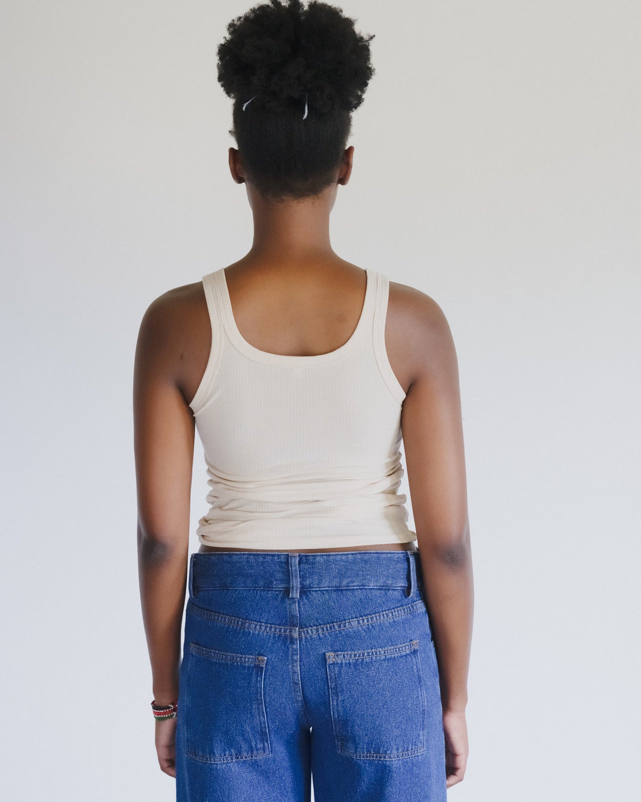 Heart Tank - Organic Cotton Rib - Dylan Beige