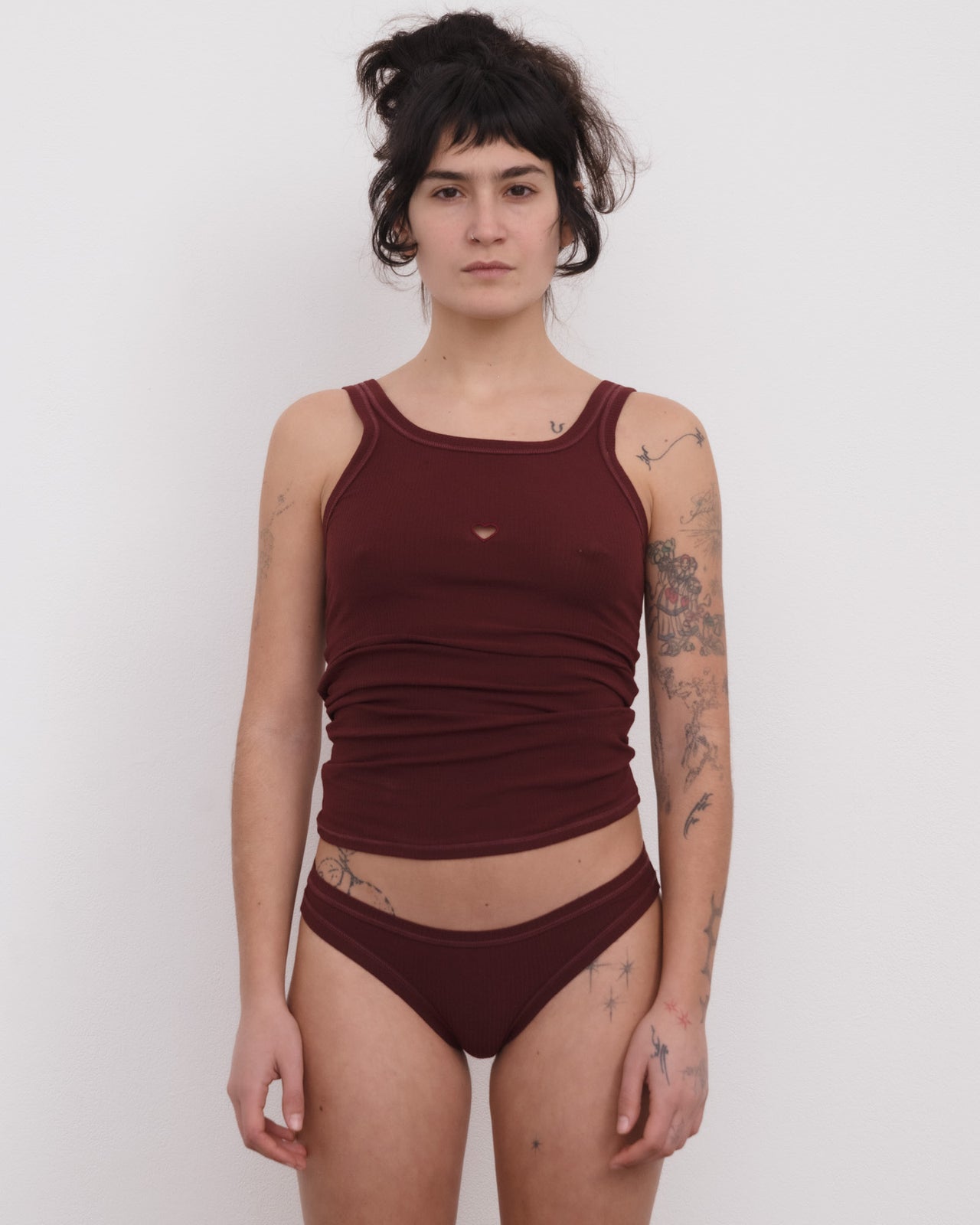 Heart Tank - Organic Cotton Rib - Nara Red