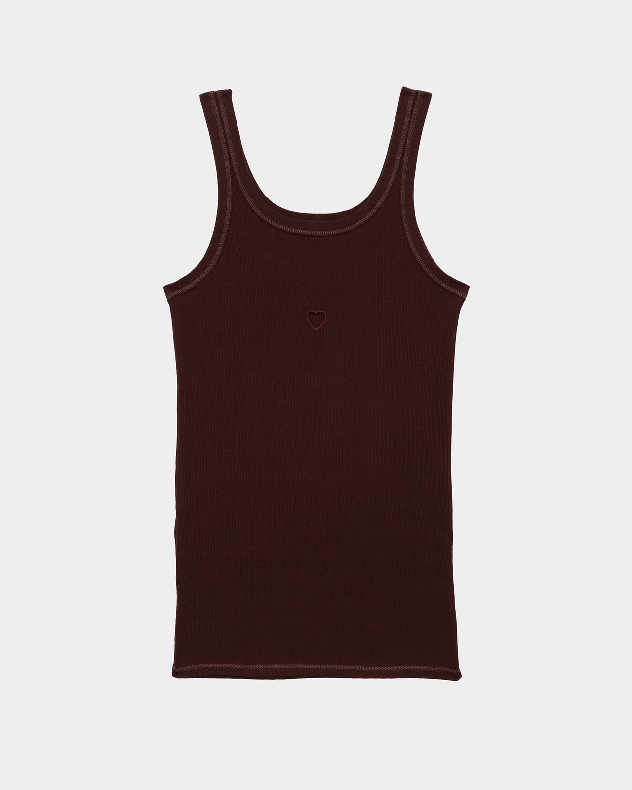 Heart Tank - Organic Cotton Rib - Nara Red