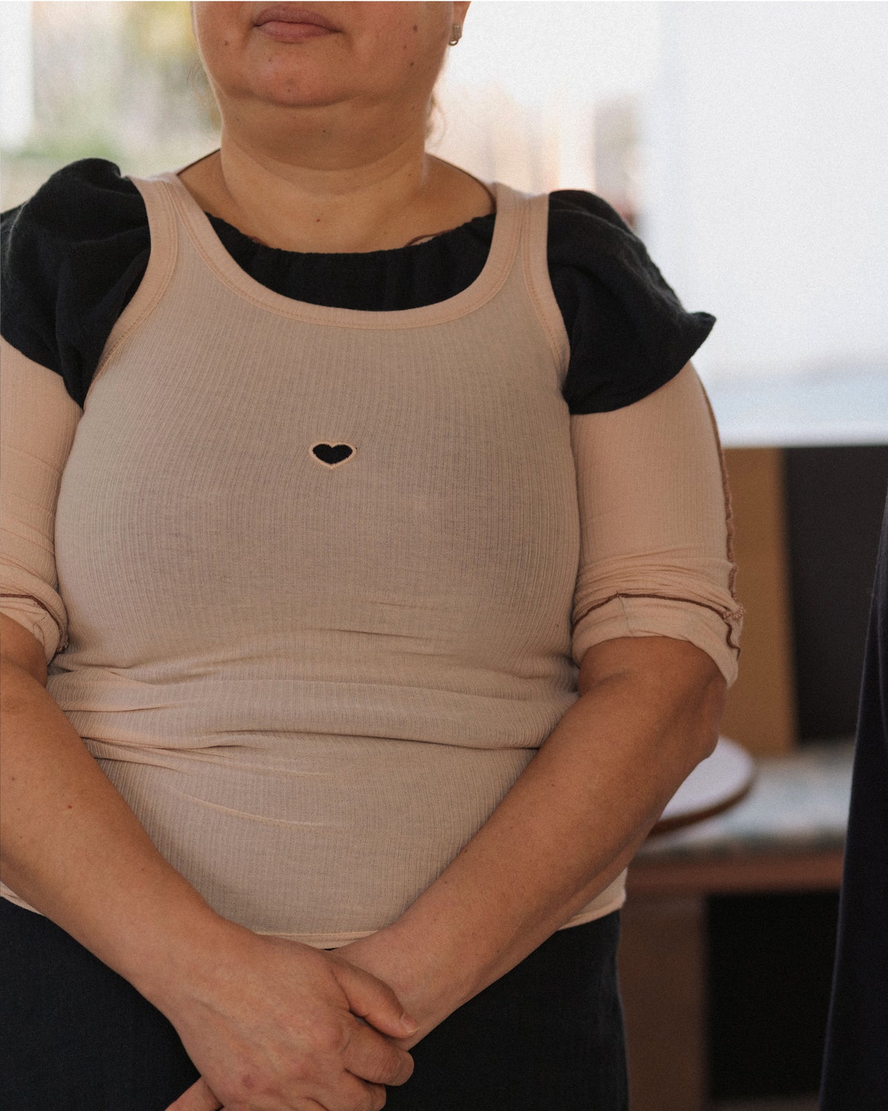 Heart Tank - Organic Cotton Rib - Tin Beige