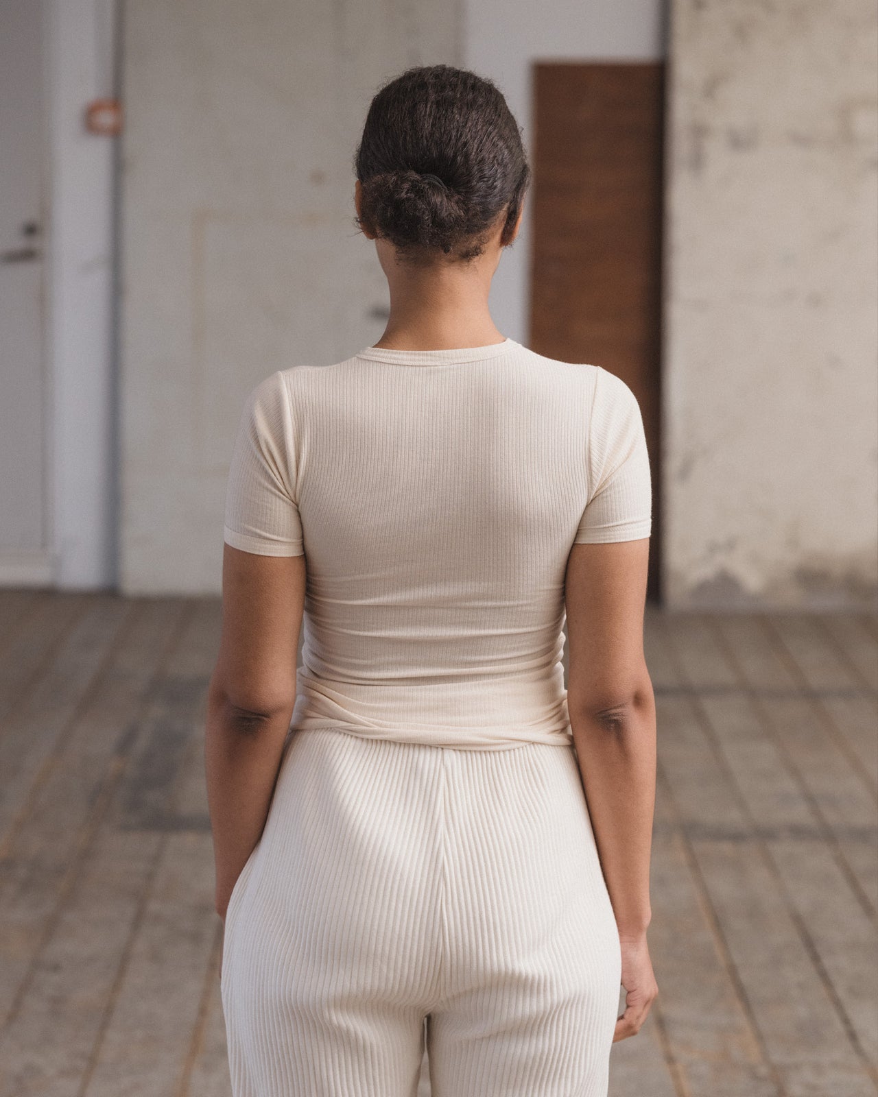 Heart Tee Shirt - Organic Cotton Rib - Undyed