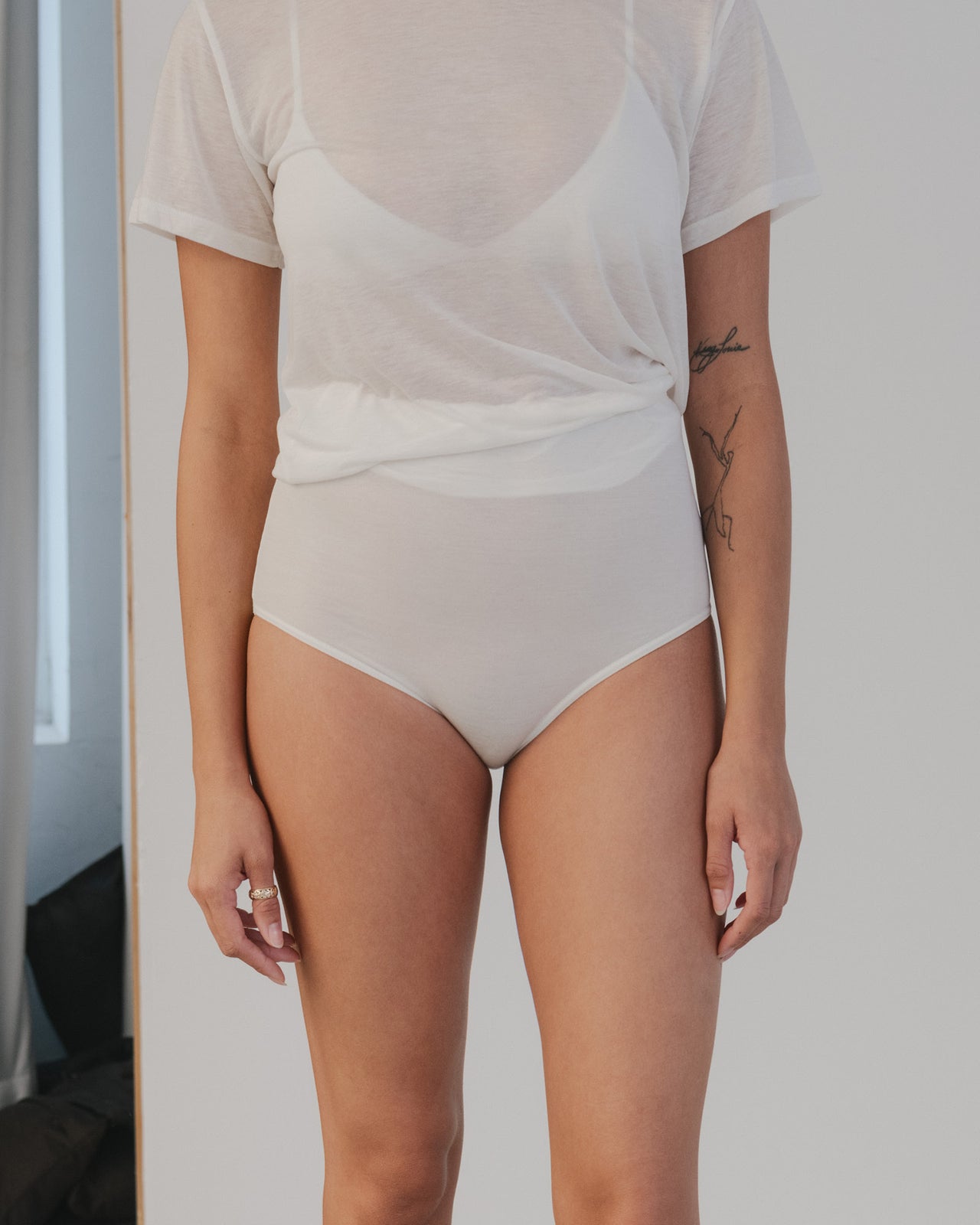 Highwaist Bell Pants - Bamboo Lyocell - Undyed