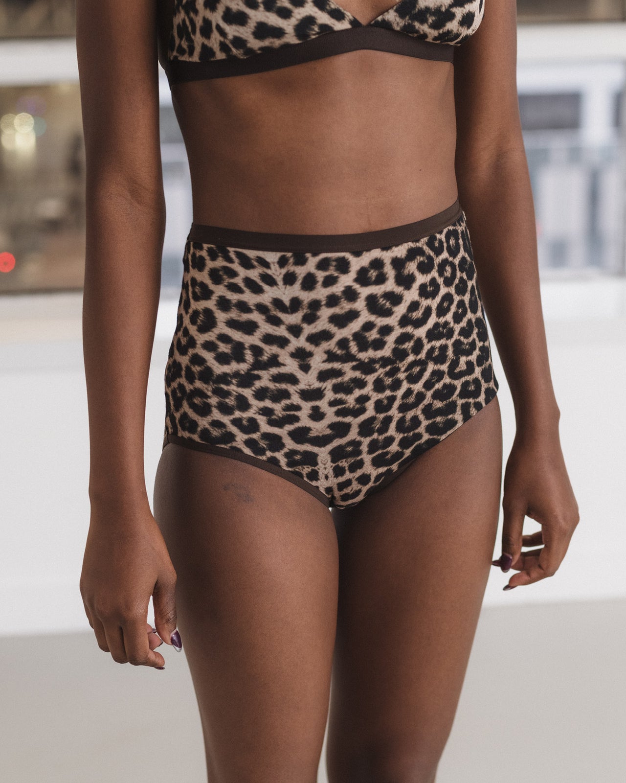 Highwaist Bell Pants - Circulose Jersey - Leopard