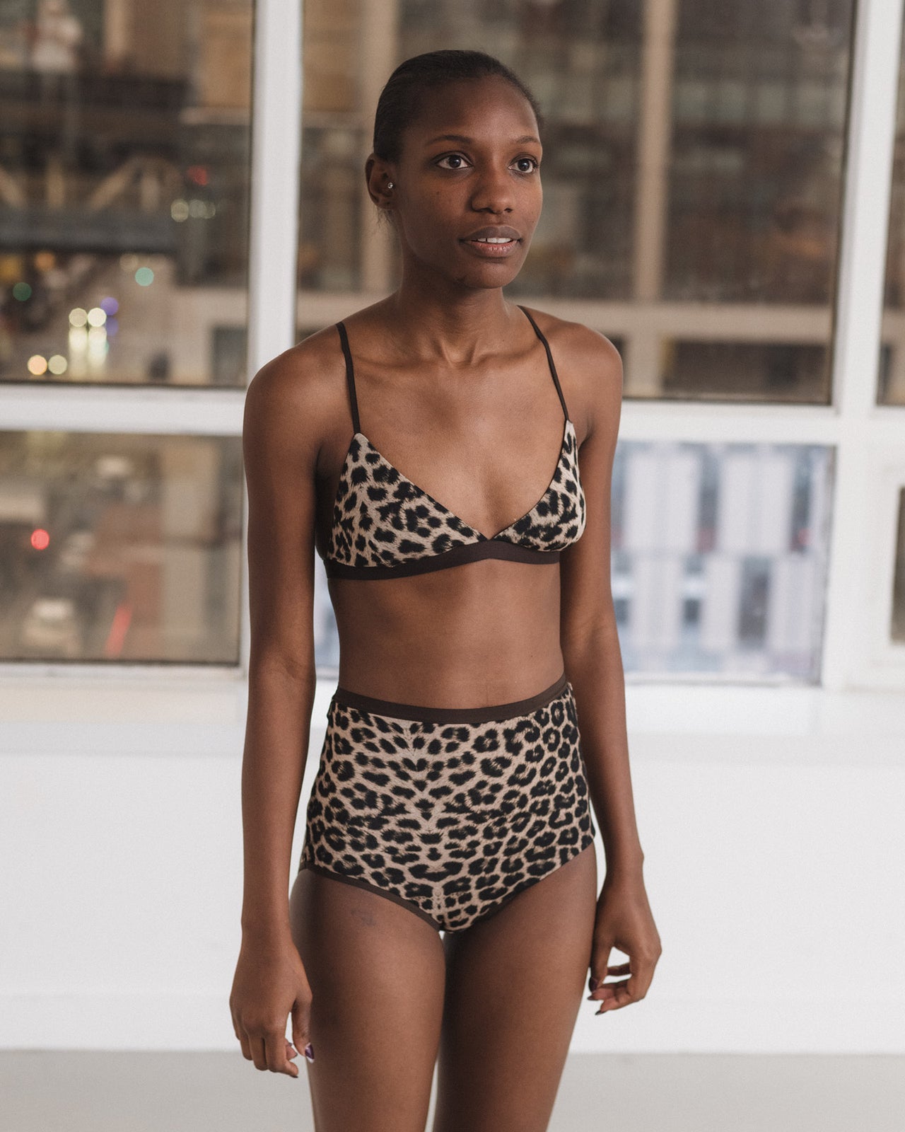 Highwaist Bell Pants - Circulose Jersey - Leopard