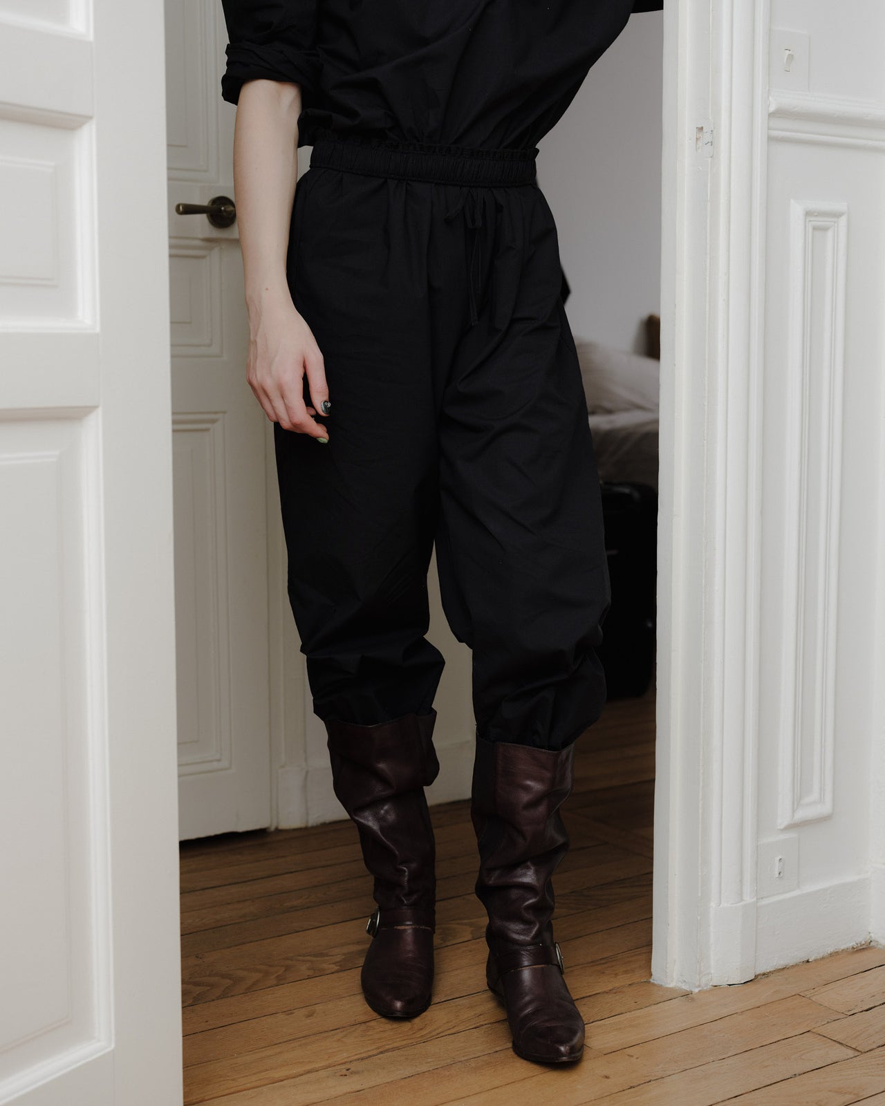 Hujui Pants - Organic Cotton Poplin - Black