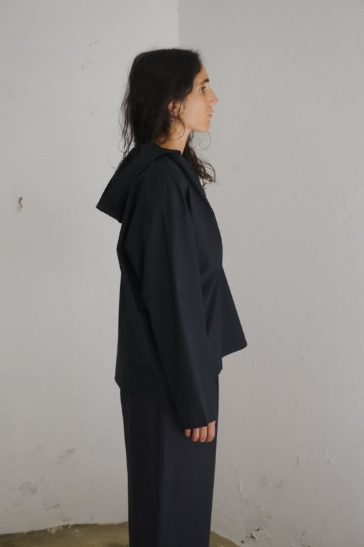 Hujui Top - Organic Cotton Poplin - Black