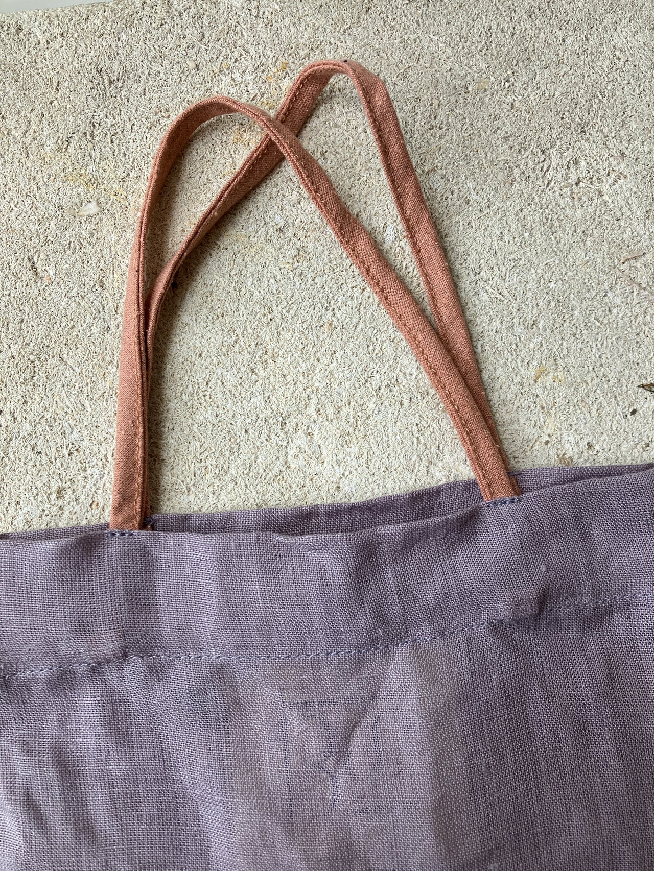 Small Tera Bag - Linen & Wild Silk - Purple / Pink