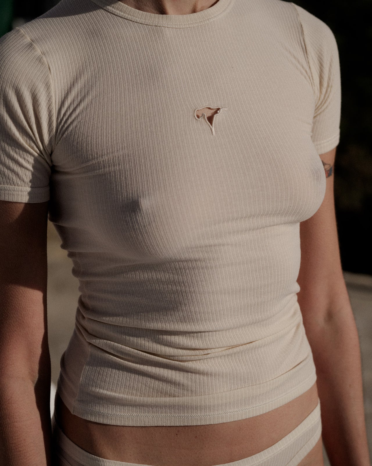 Incus Tee - Organic Cotton Rib - Undyed