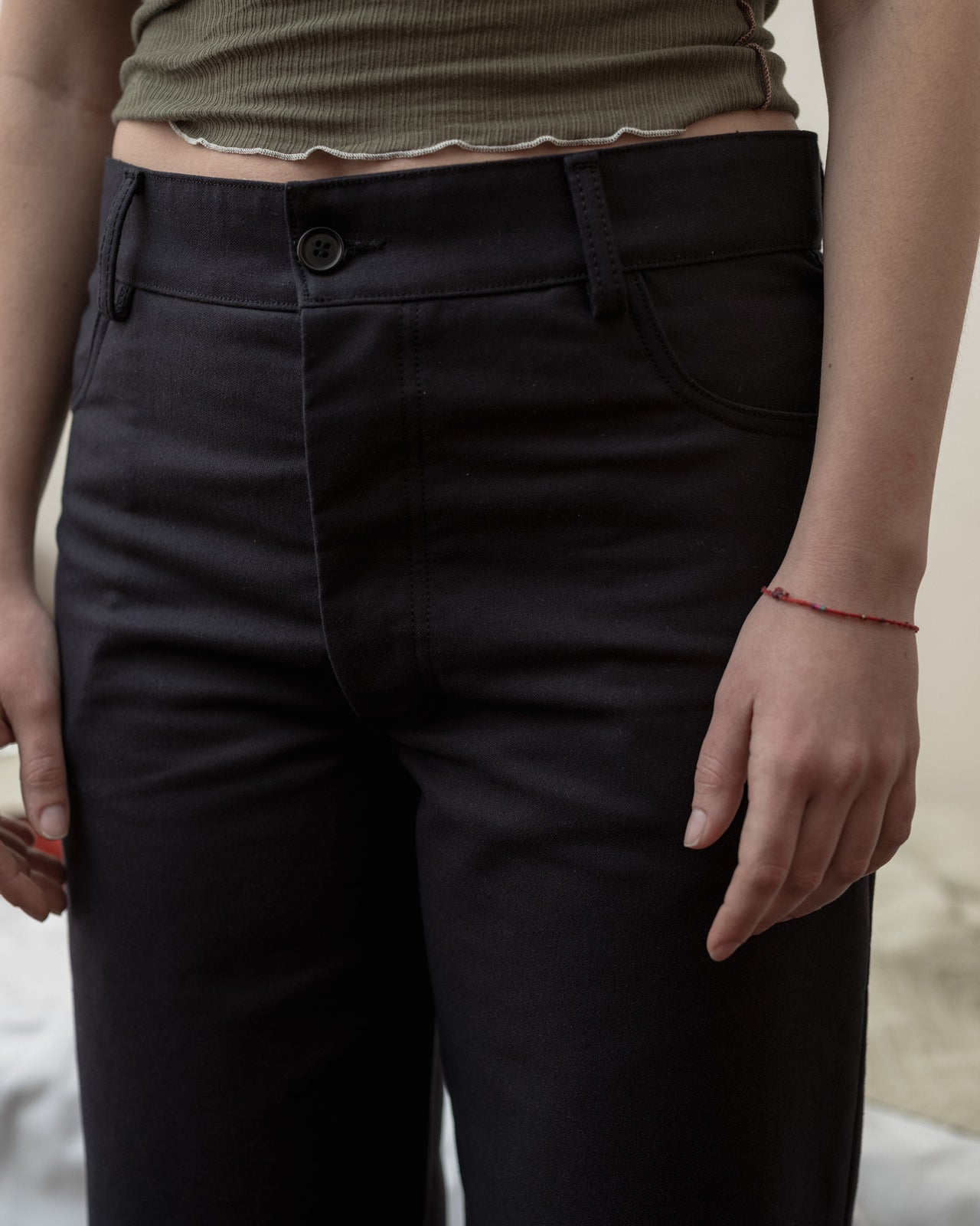 Indre Pants - Cotton Canvas - Black - WT23