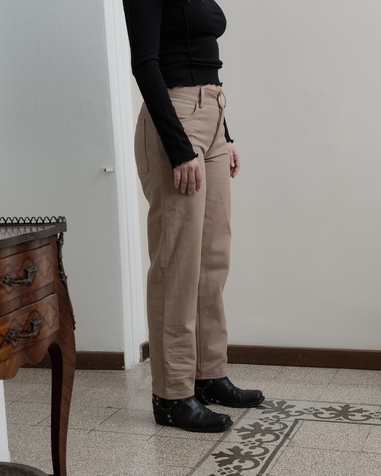 Indre Pants - Cotton Canvas - Camel - WT23