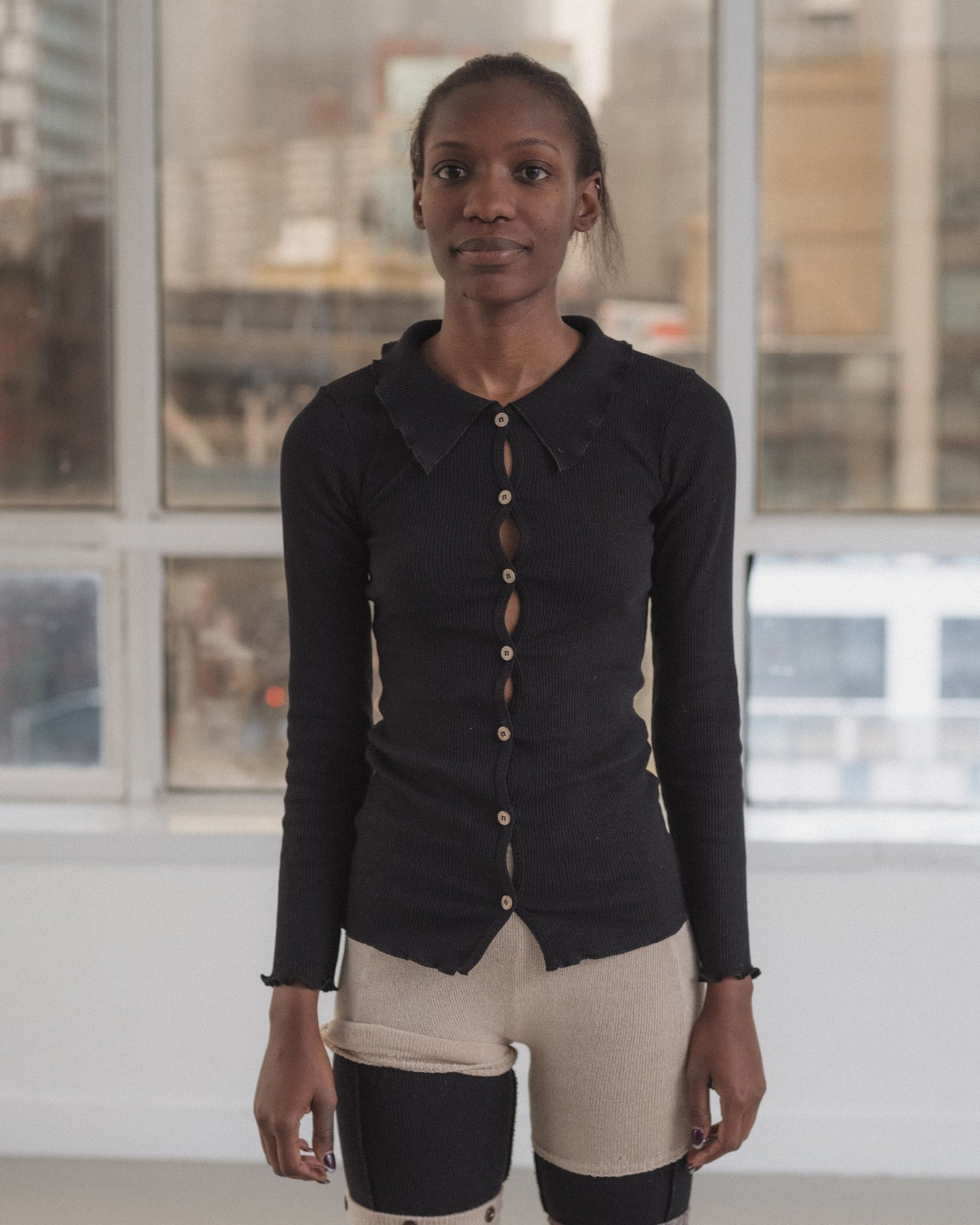 Iso Shirt - Recycled Cotton Rib - Black