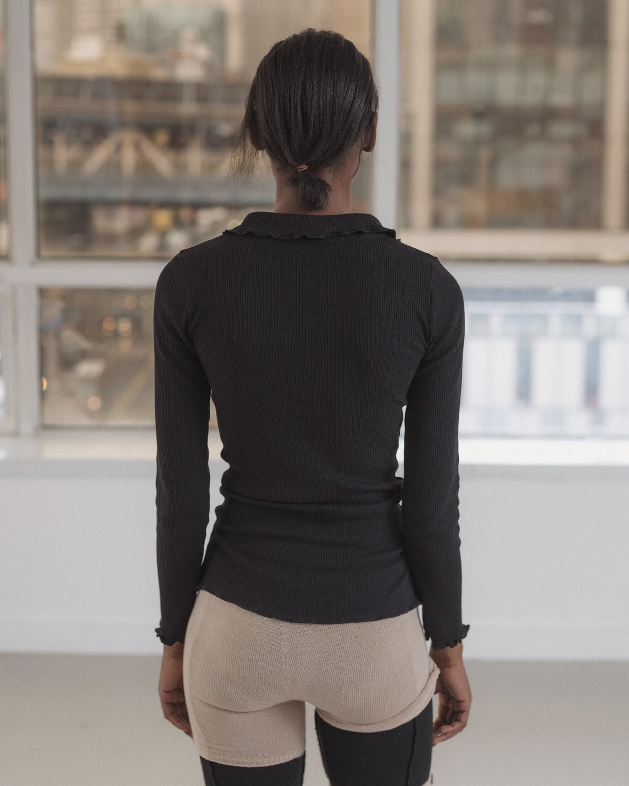 Iso Shirt - Recycled Cotton Rib - Black