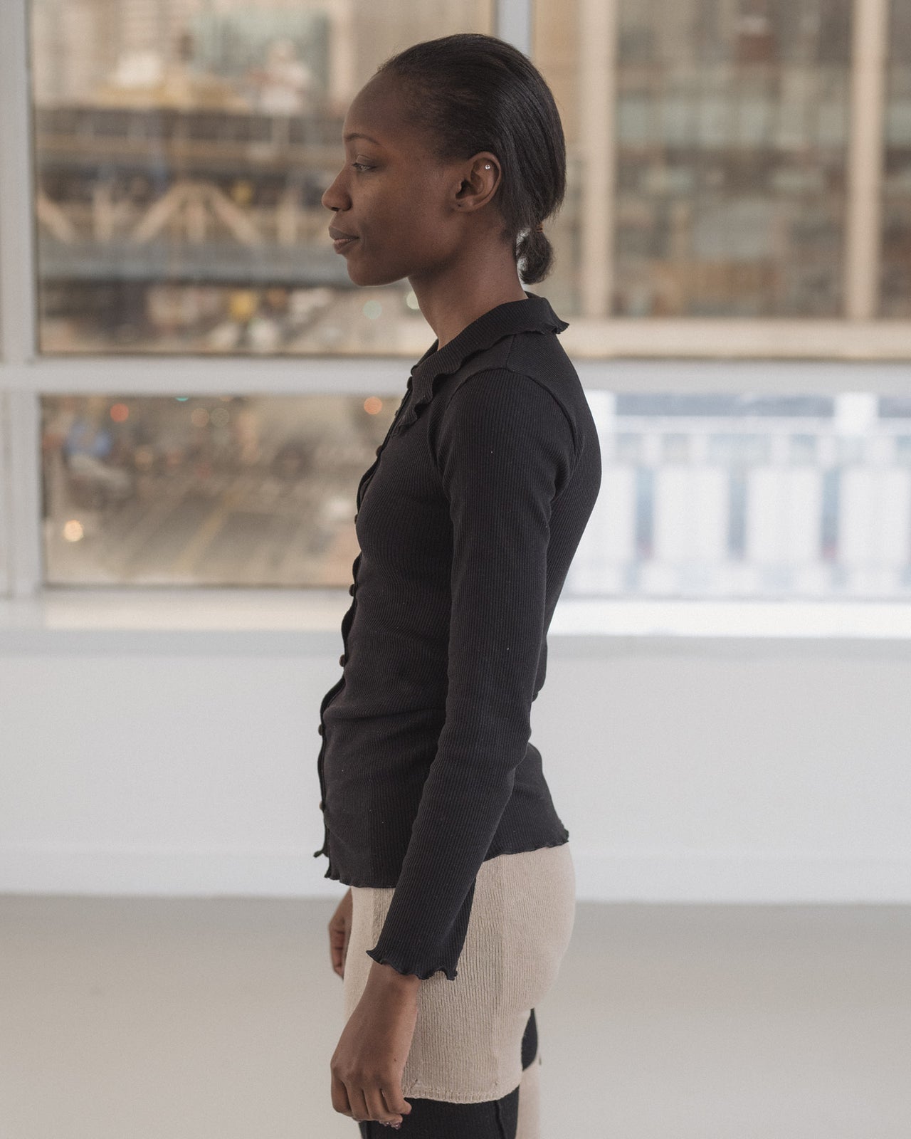 Iso Shirt - Recycled Cotton Rib - Black