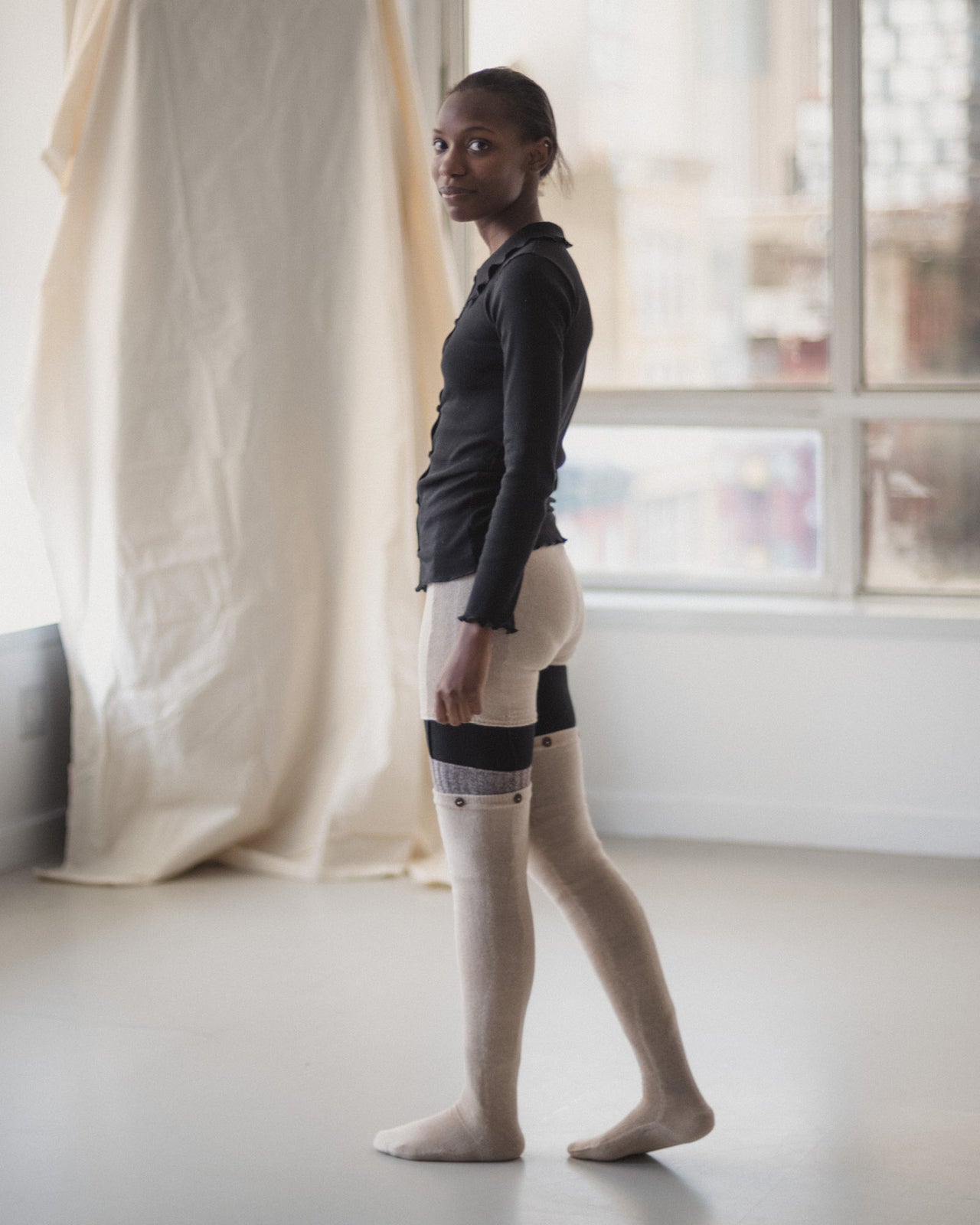 Iso Shirt - Recycled Cotton Rib - Black