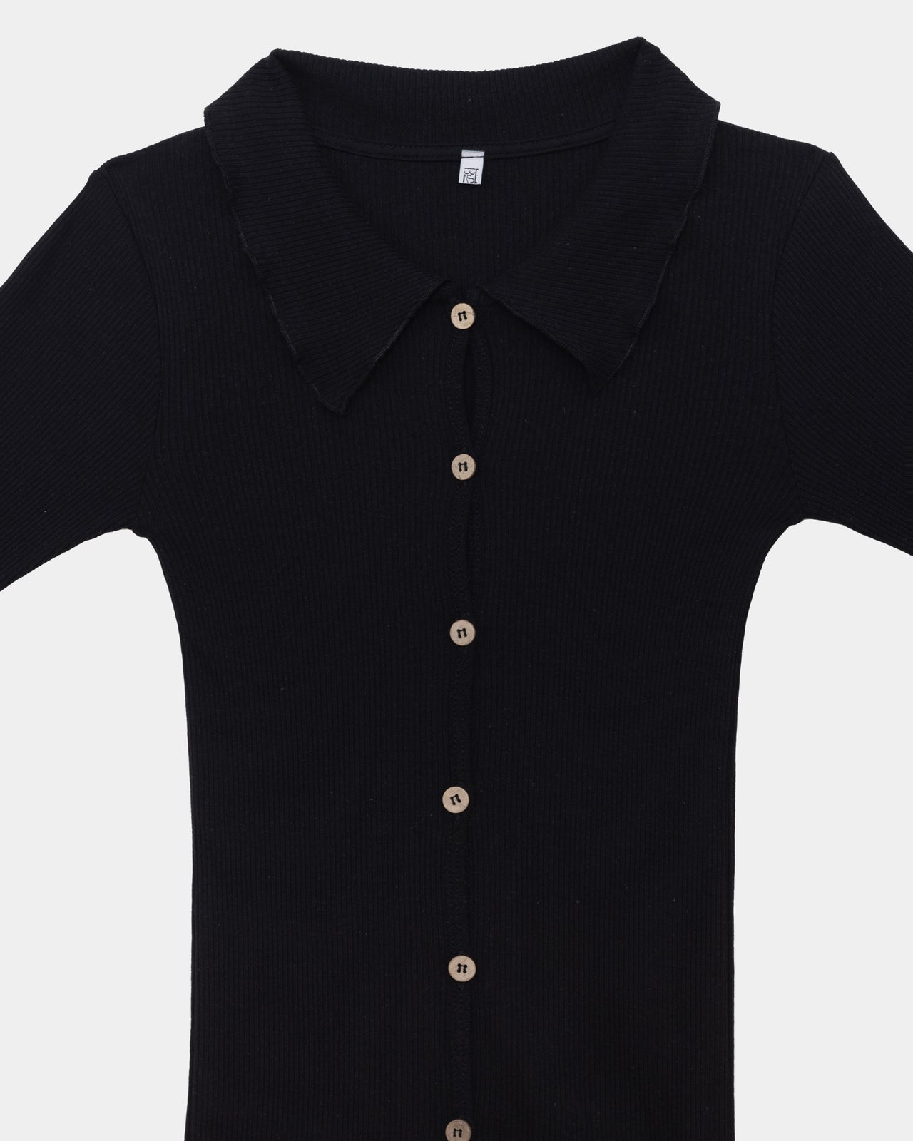 Iso Shirt - Recycled Cotton Rib - Black