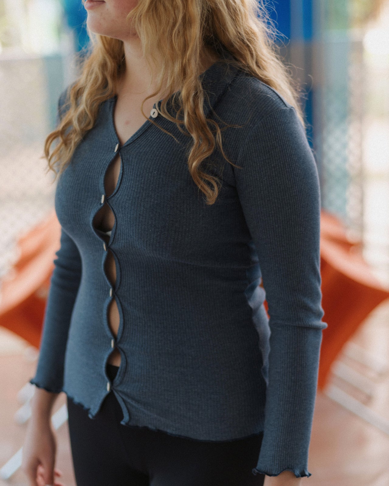 Iso Shirt - Recycled Cotton Rib - Denim